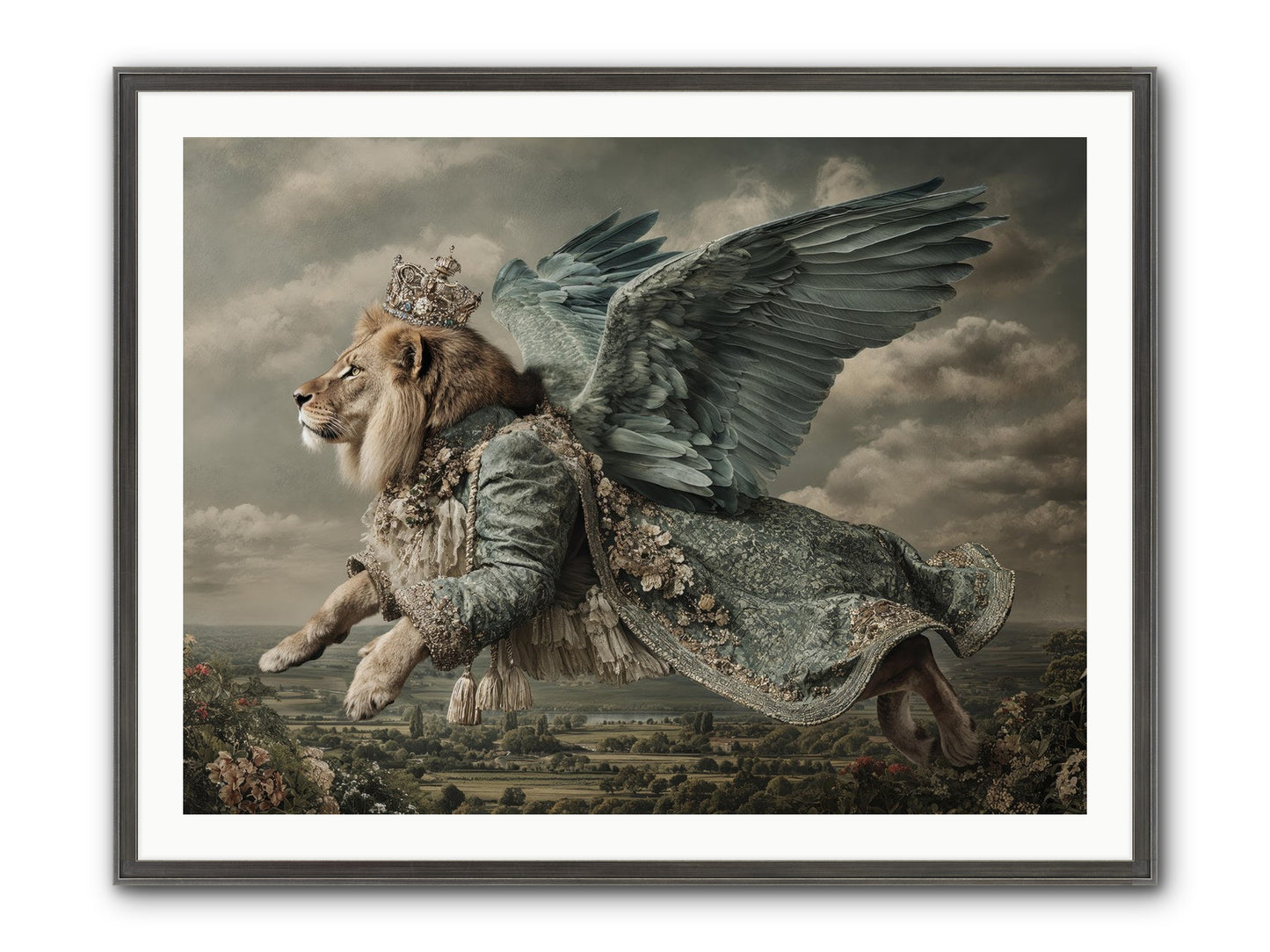 Where The Clouds Remember Framed Print - Slimwoods Black/Silver 40x30