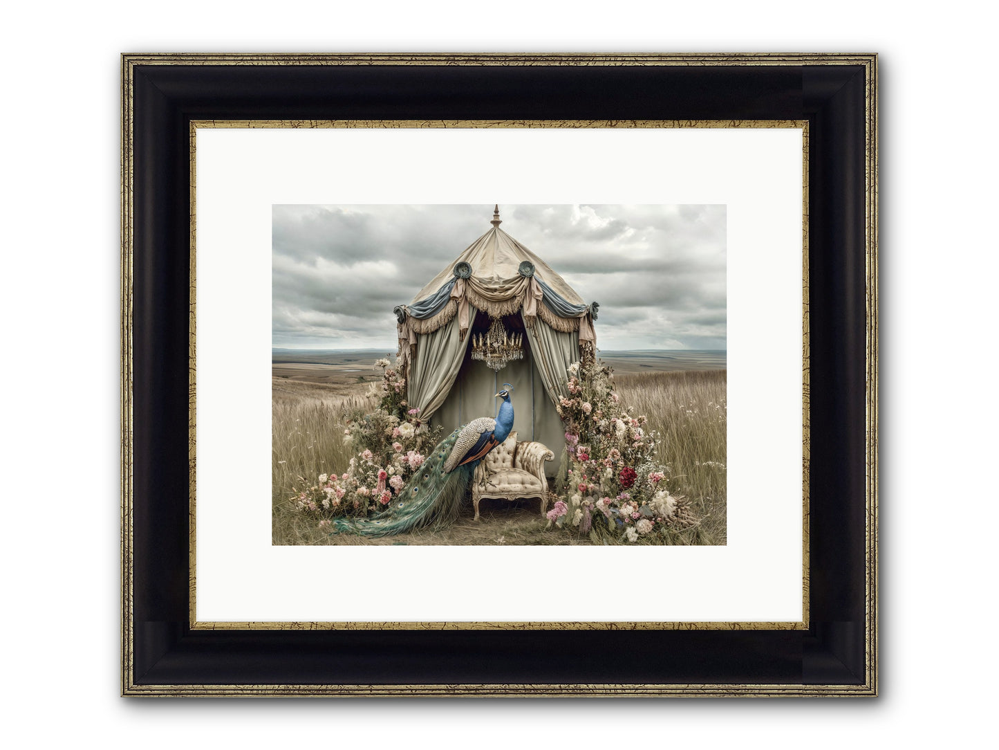 Where The Wild Grew Gentle Framed Print - Black & Gold 12x9