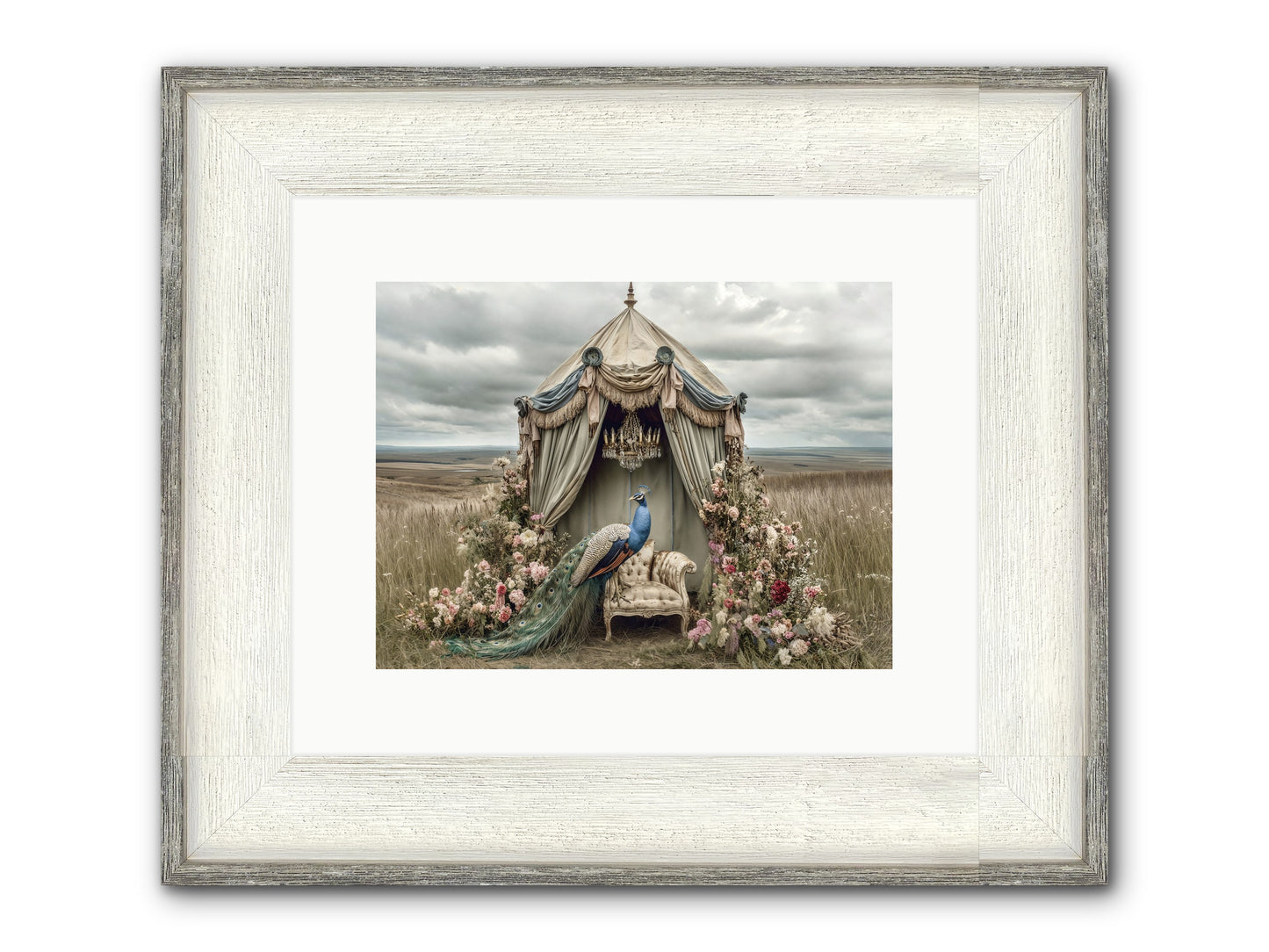Where The Wild Grew Gentle Framed Print - Driftwood White 12x9