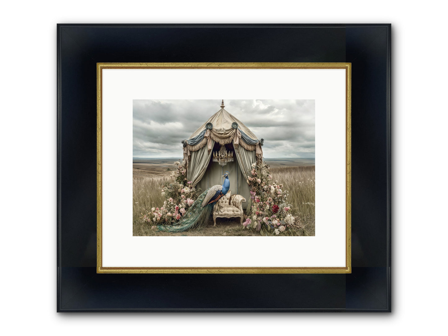 Where The Wild Grew Gentle Framed Print - Wide Black w/Gold 12x9