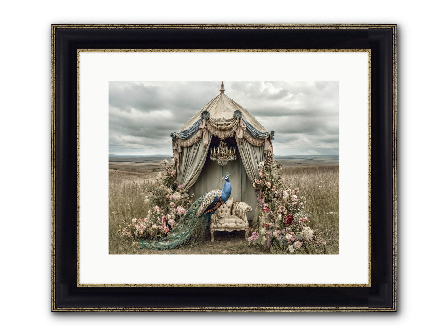 Where The Wild Grew Gentle Framed Print - Black & Gold 16x12