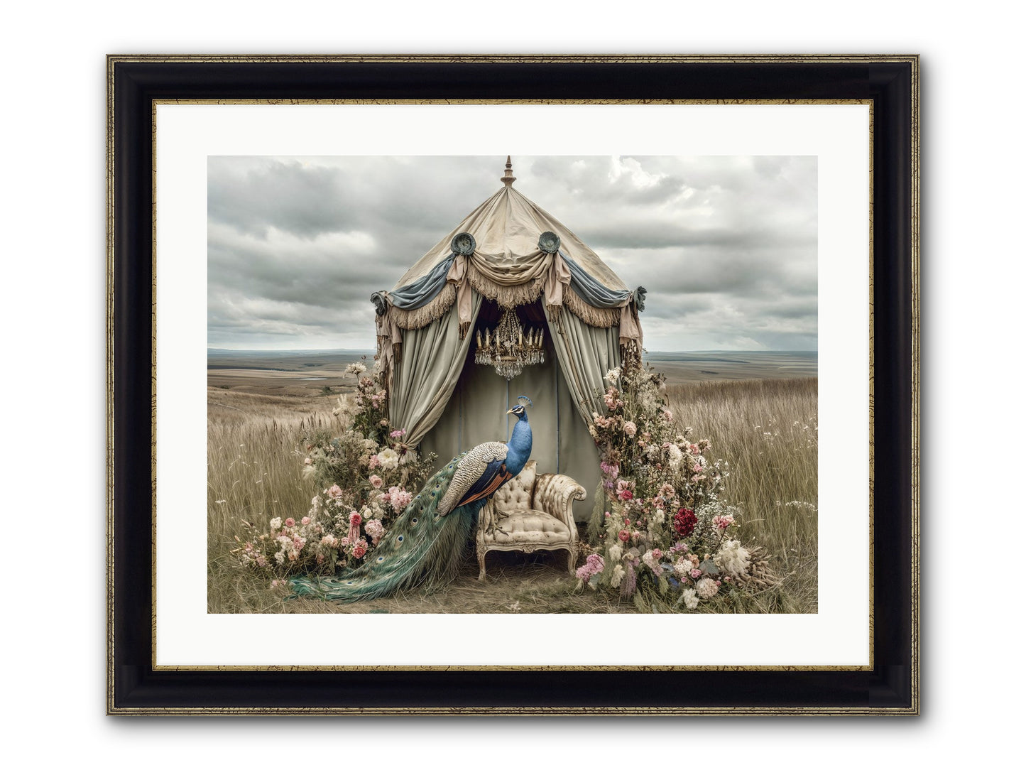Where The Wild Grew Gentle Framed Print - Black & Gold 24x18