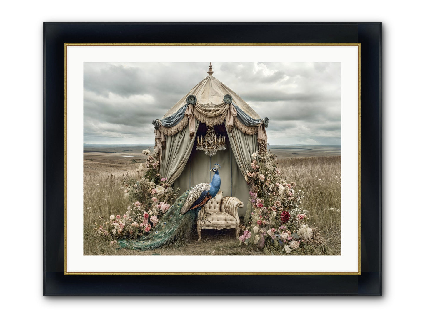 Where The Wild Grew Gentle Framed Print - Wide Black w/Gold 32x24