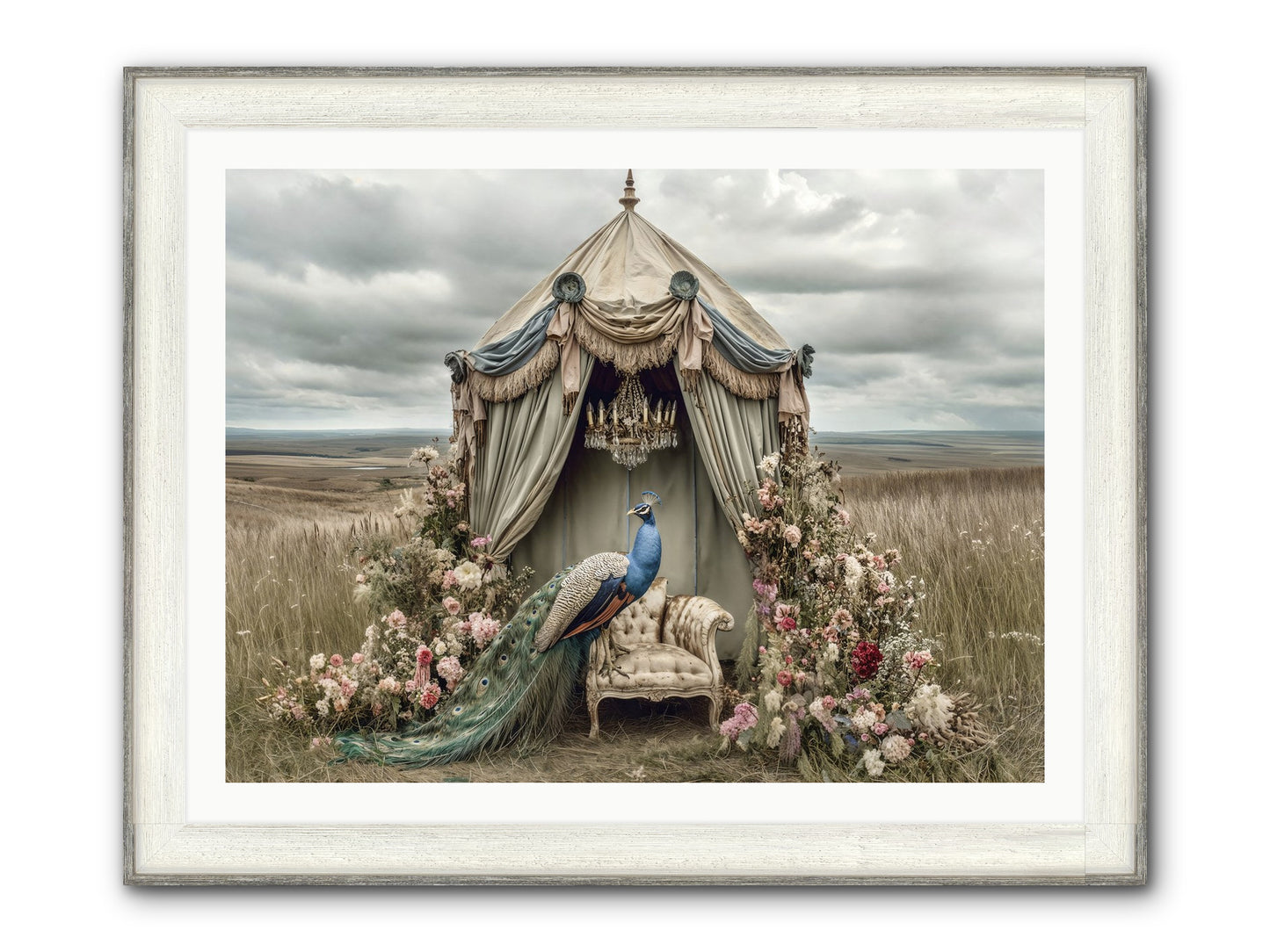Where The Wild Grew Gentle Framed Print - Driftwood White 40x30
