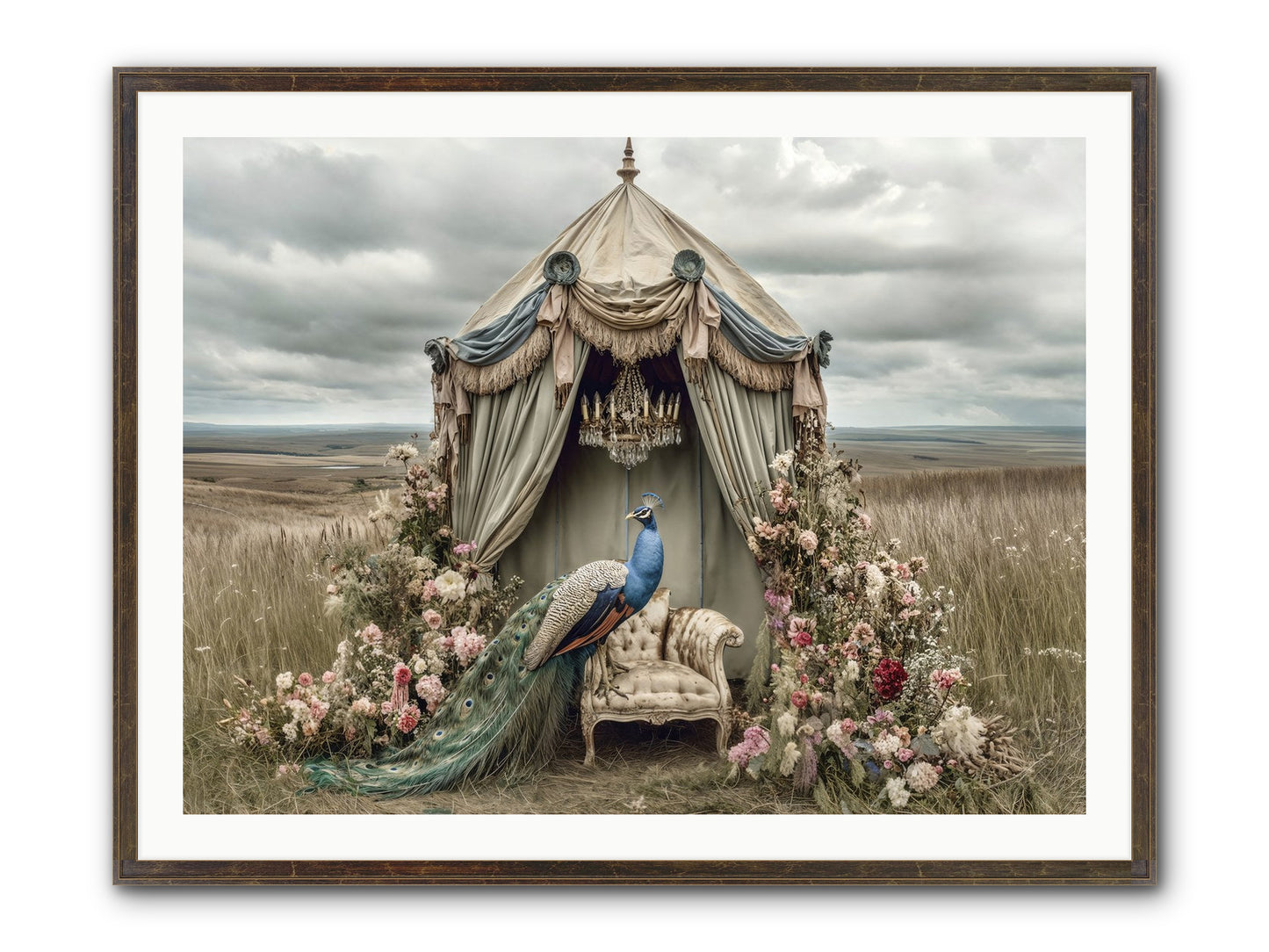 Where The Wild Grew Gentle Framed Print - Slimwoods Black/Gold 40x30