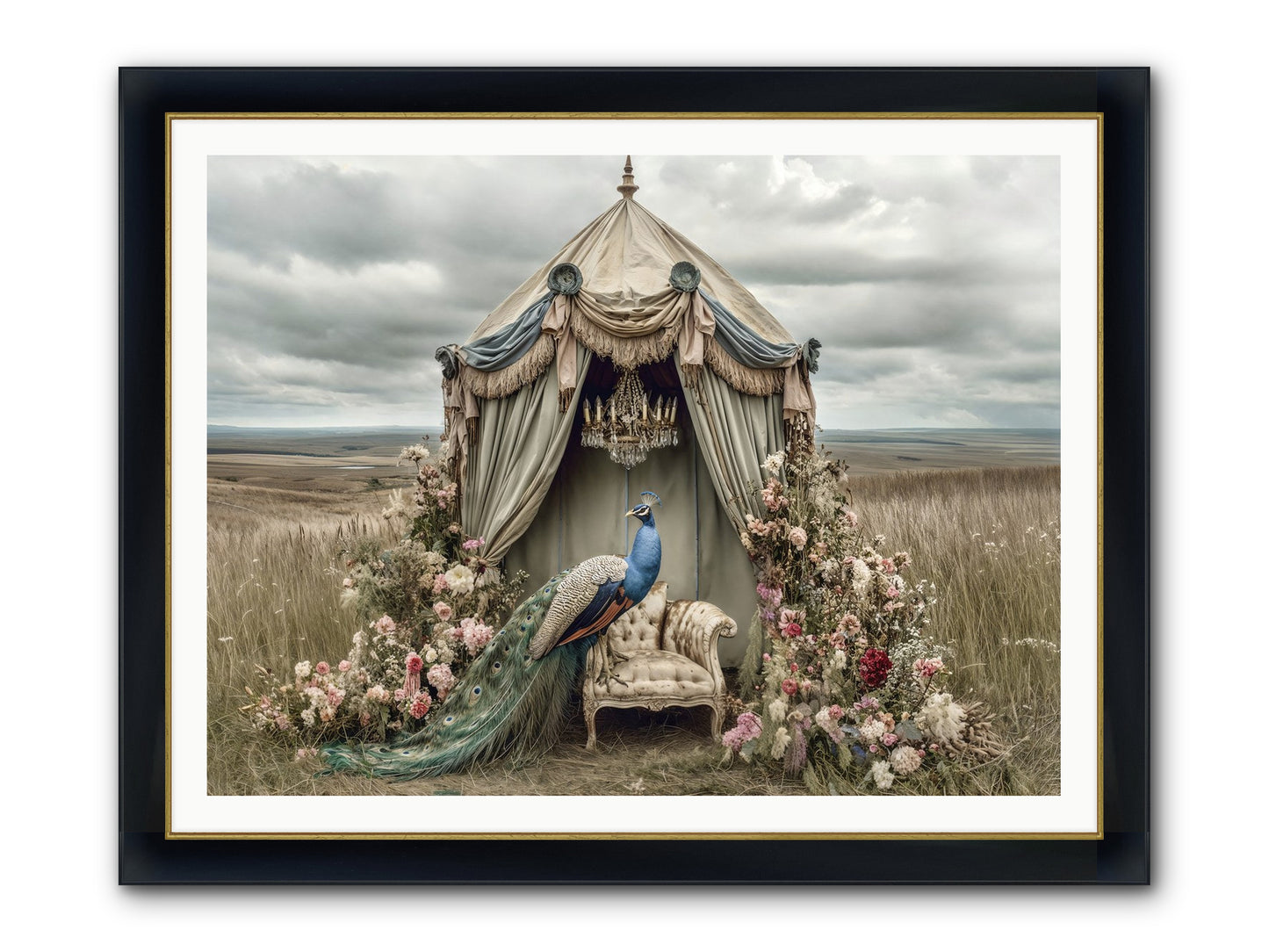 Where The Wild Grew Gentle Framed Print - Wide Black w/Gold 48x36