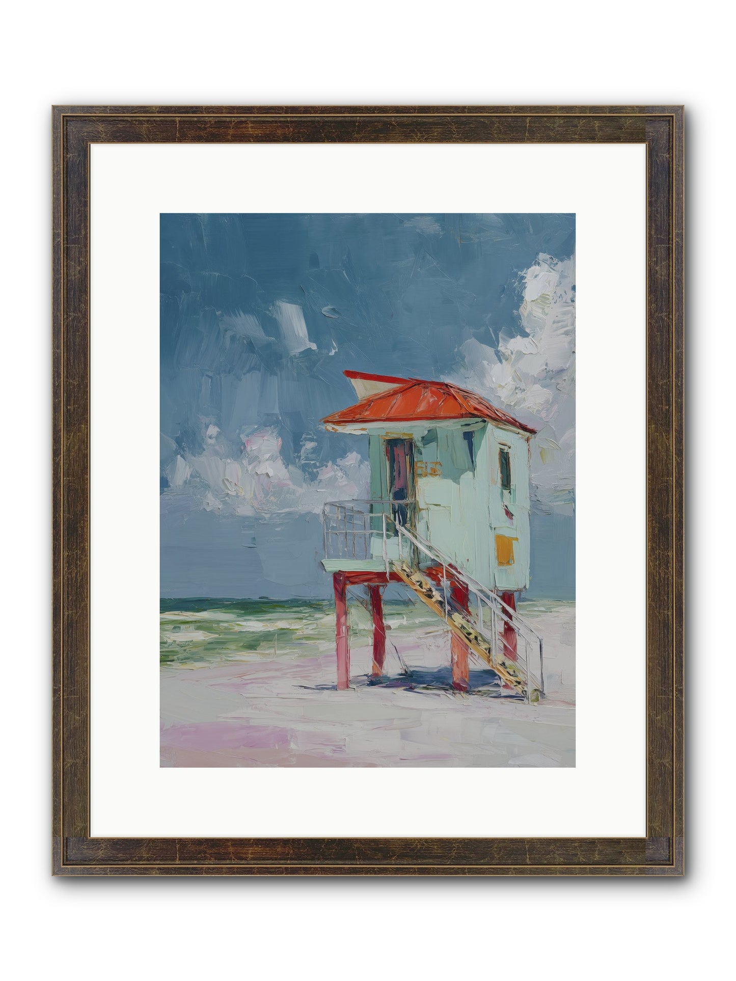 Where Tides Come Play Framed Print - Slimwoods Black/Gold 12x16