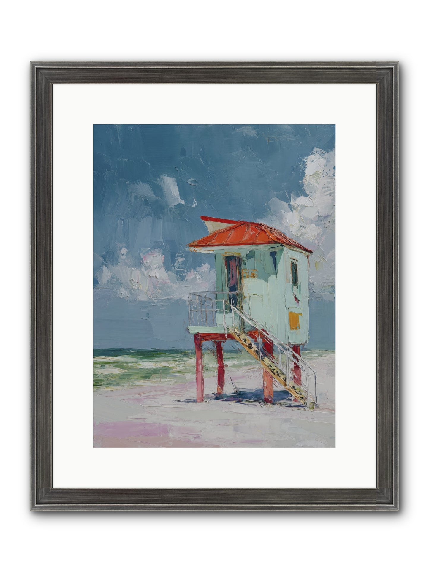 Where Tides Come Play Framed Print - Slimwoods Black/Silver 12x16