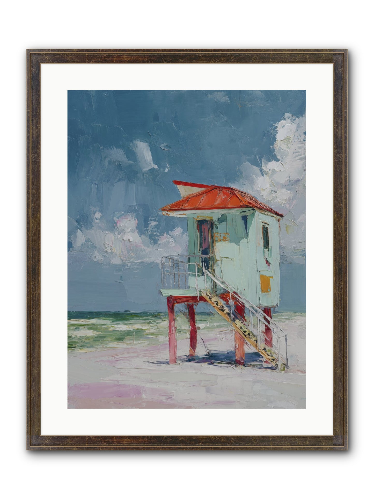 Where Tides Come Play Framed Print - Slimwoods Black/Gold 18x24