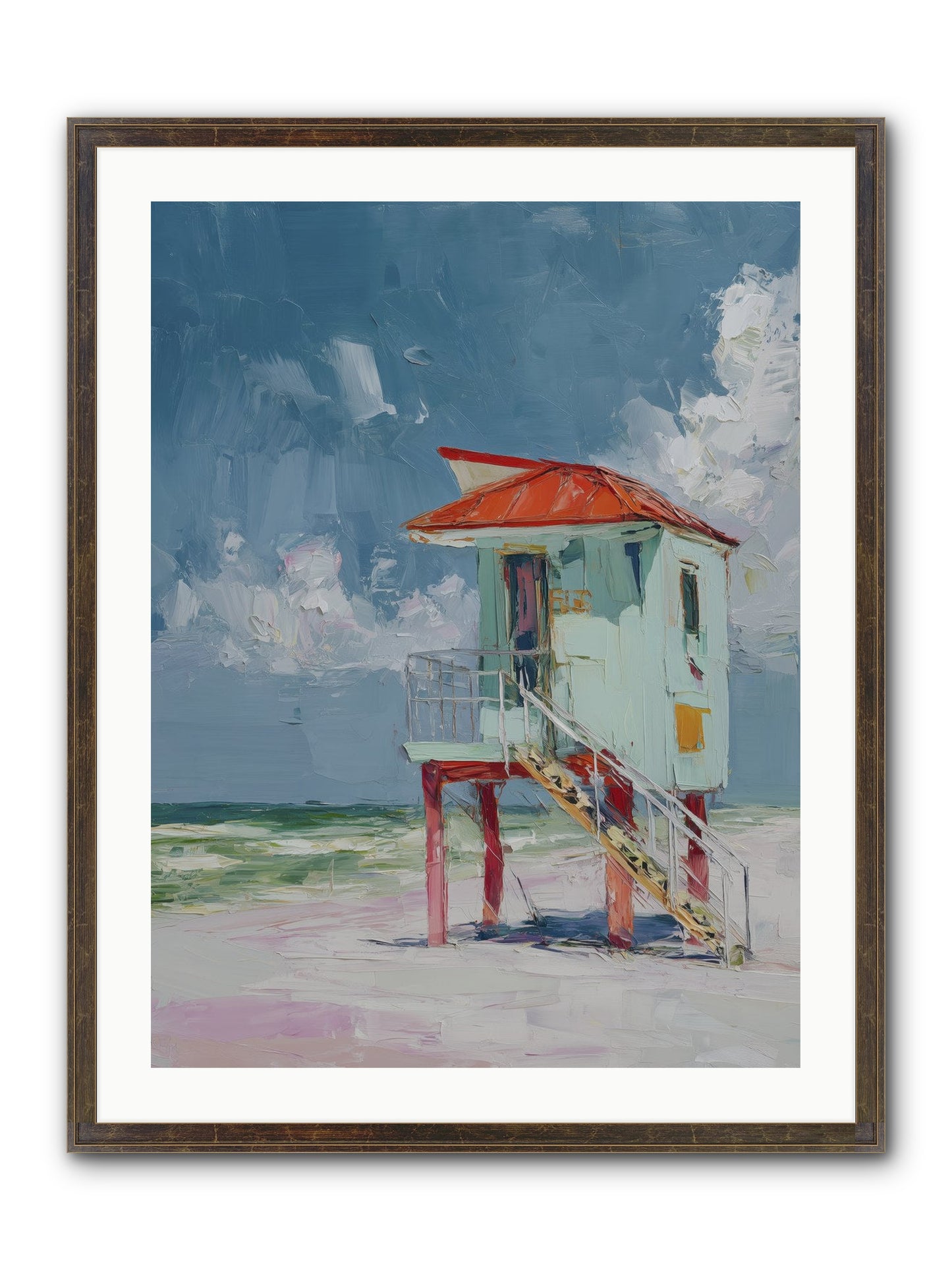 Where Tides Come Play Framed Print - Slimwoods Black/Gold 24x32