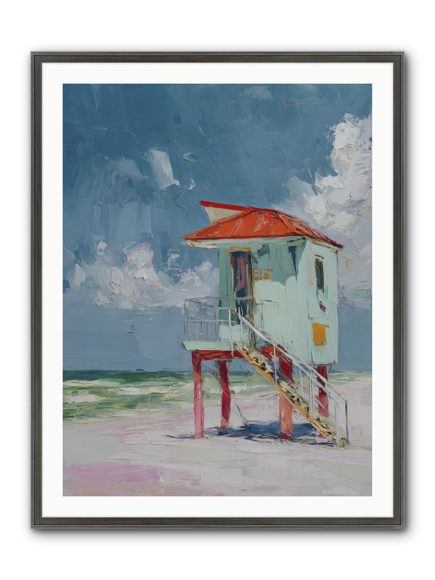 Where Tides Come Play Framed Print - Slimwoods Black/Silver 30x40
