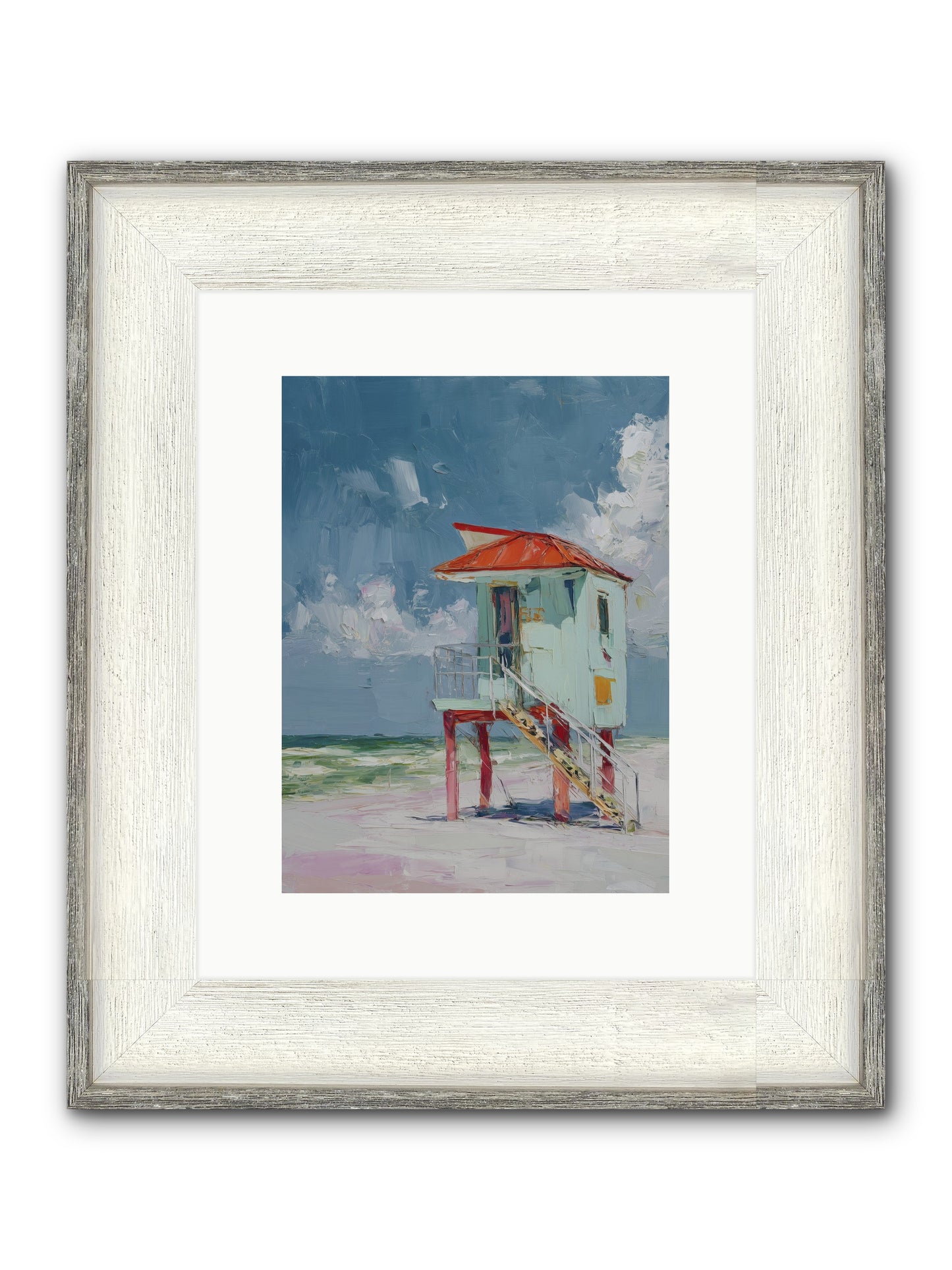 Where Tides Come Play Framed Print - Driftwood White 9x12