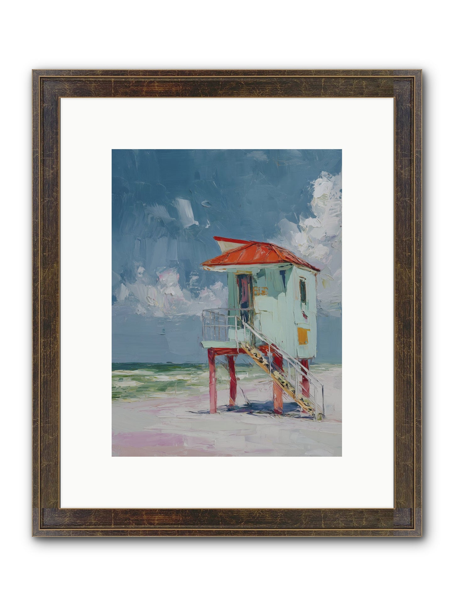 Where Tides Come Play Framed Print - Slimwoods Black/Gold 9x12