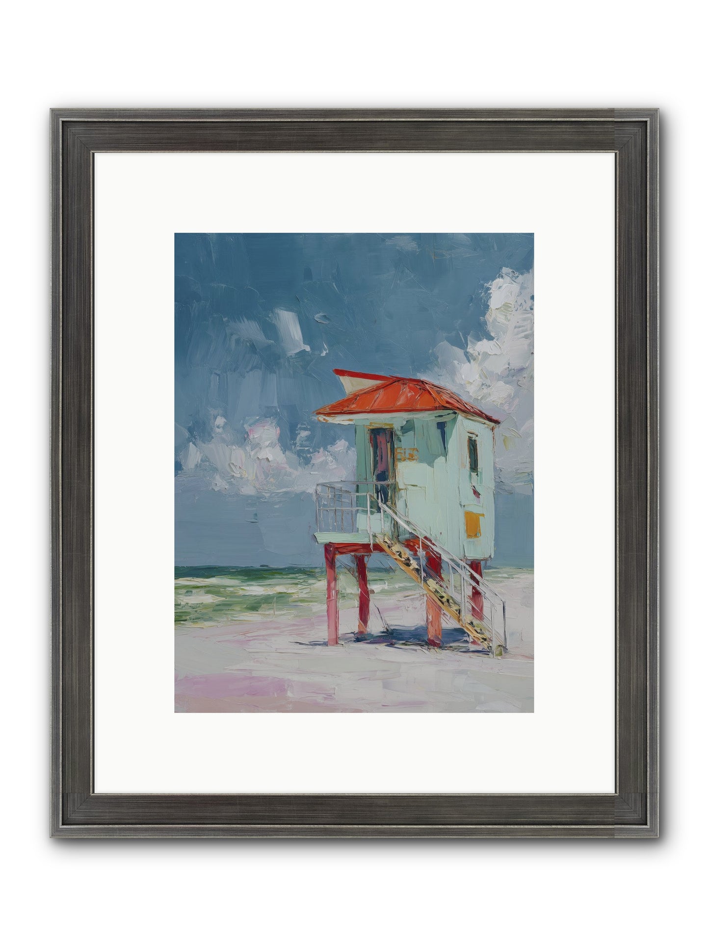 Where Tides Come Play Framed Print - Slimwoods Black/Silver 9x12
