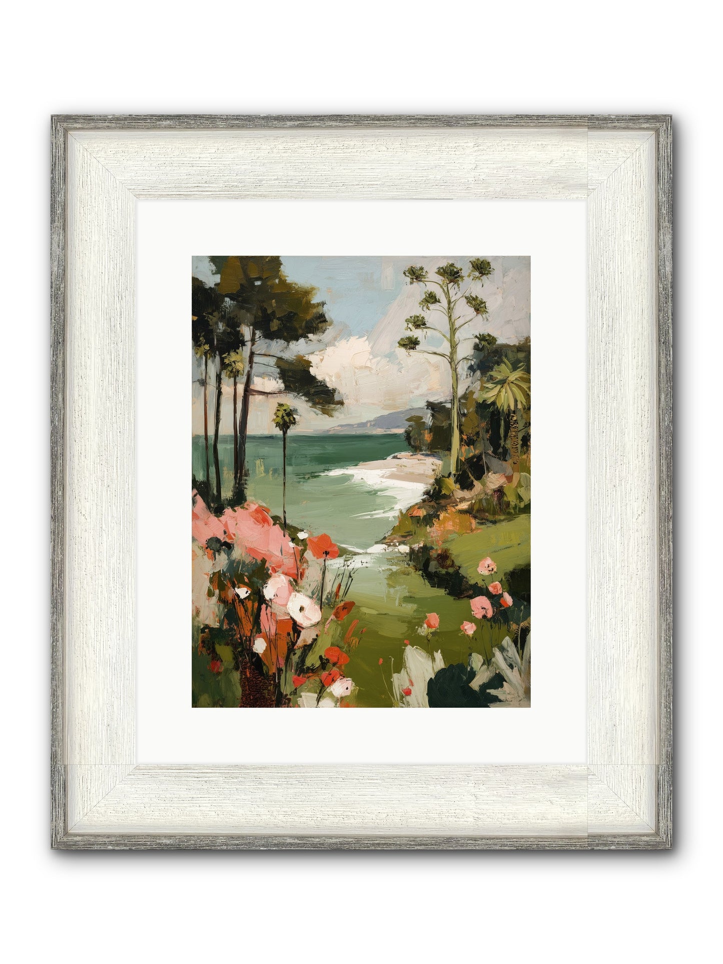 Where Time Dissolves Framed Print - Driftwood White 12x16