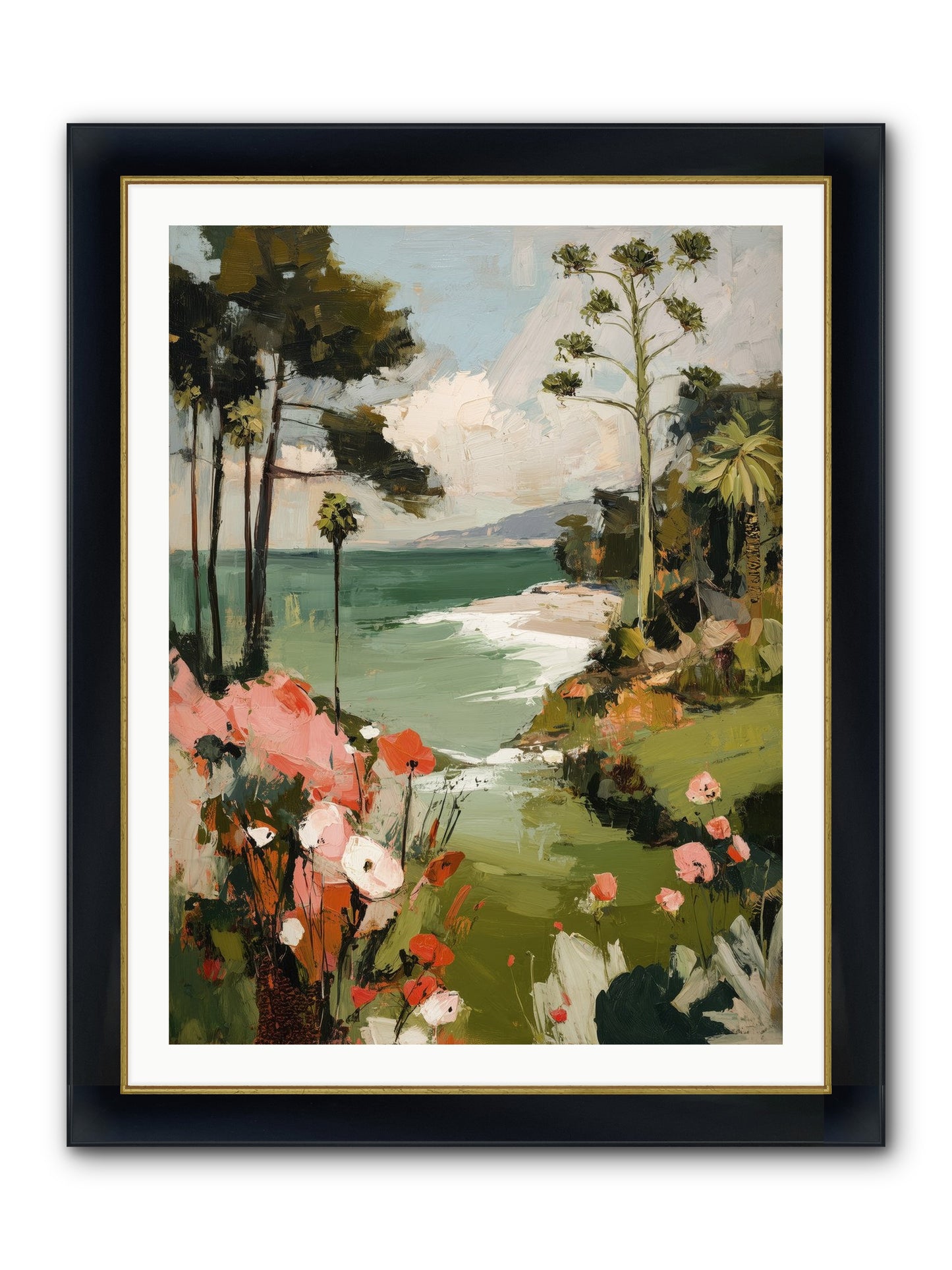 Where Time Dissolves Framed Print - Wide Black w/Gold 30x40