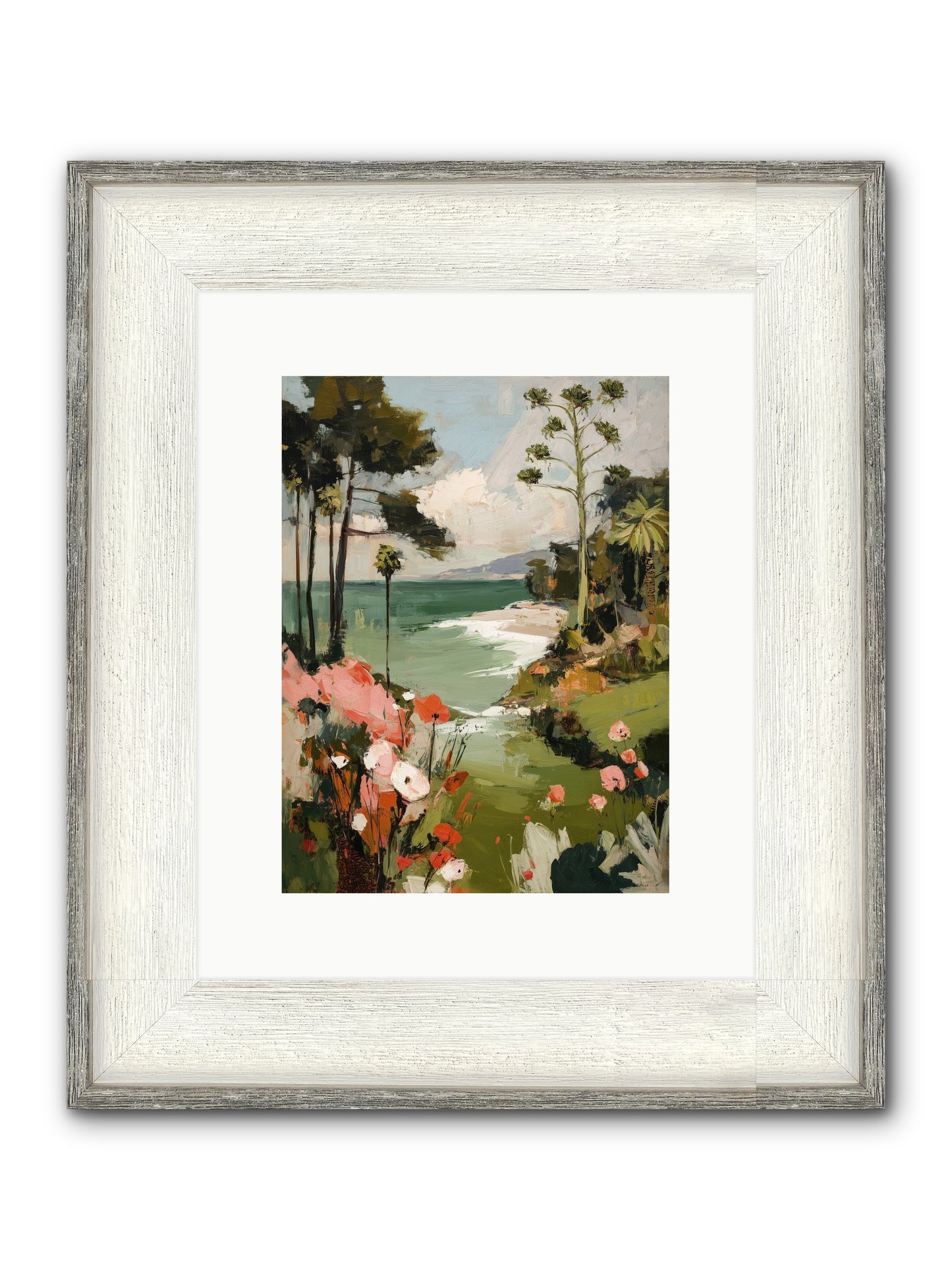 Where Time Dissolves Framed Print - Driftwood White 9x12