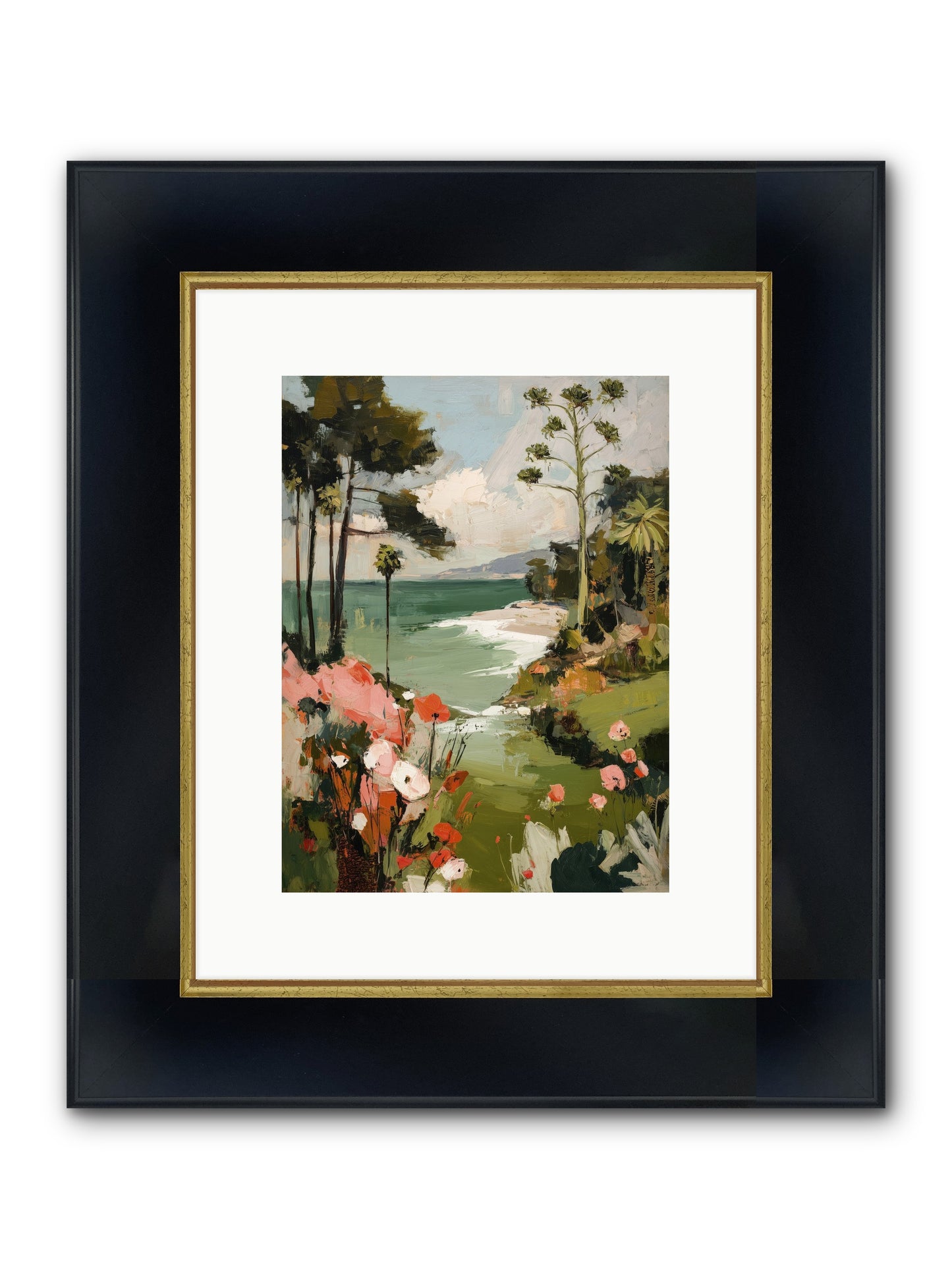 Where Time Dissolves Framed Print - Wide Black w/Gold 9x12