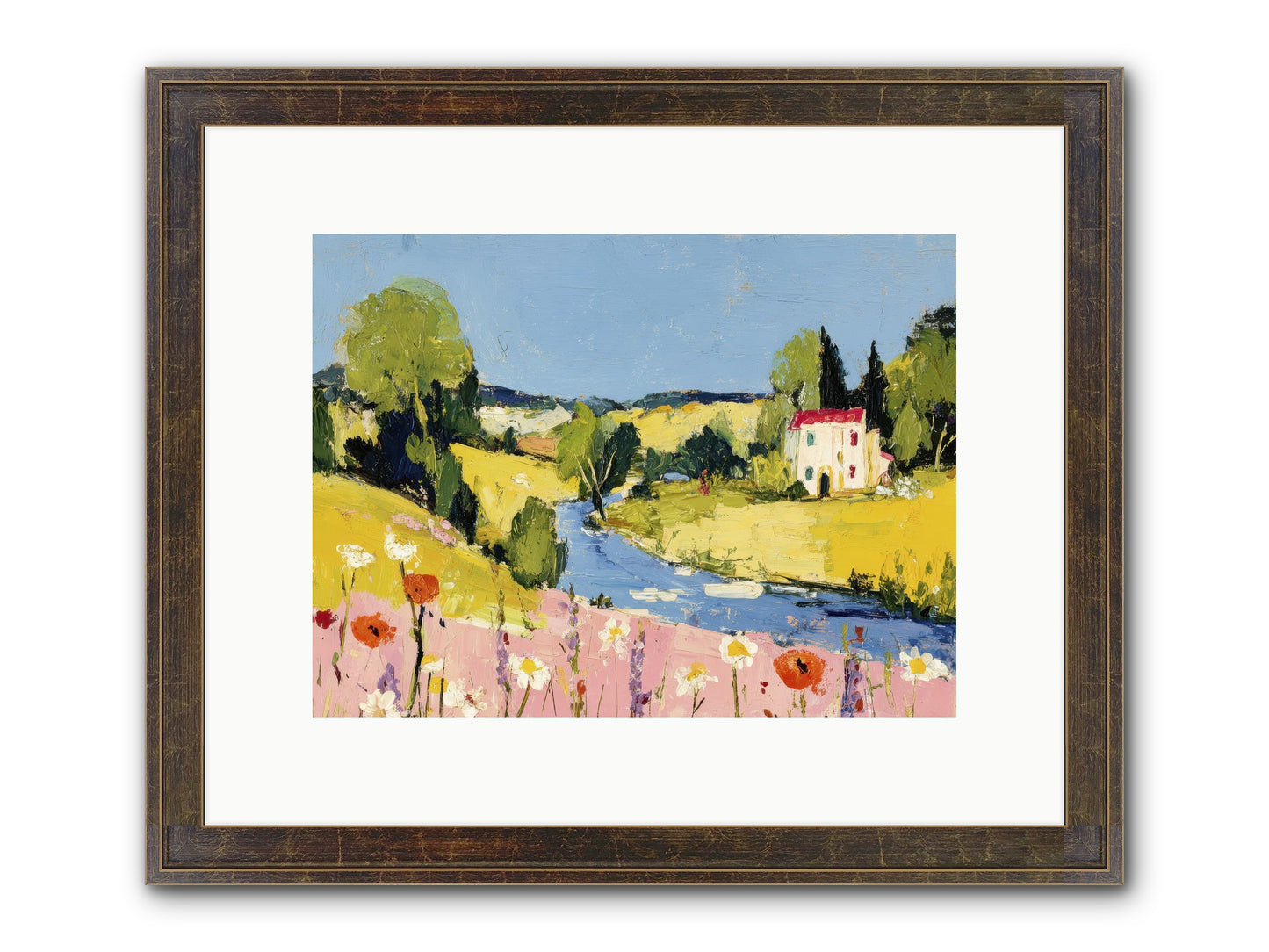 Where Time Stops Framed Print - Slimwoods Black/Gold 12x9