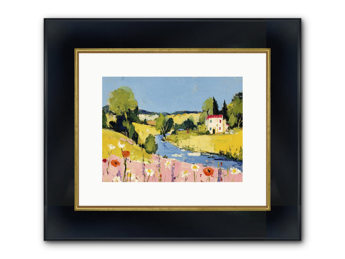 Where Time Stops Framed Print - Wide Black w/Gold 12x9