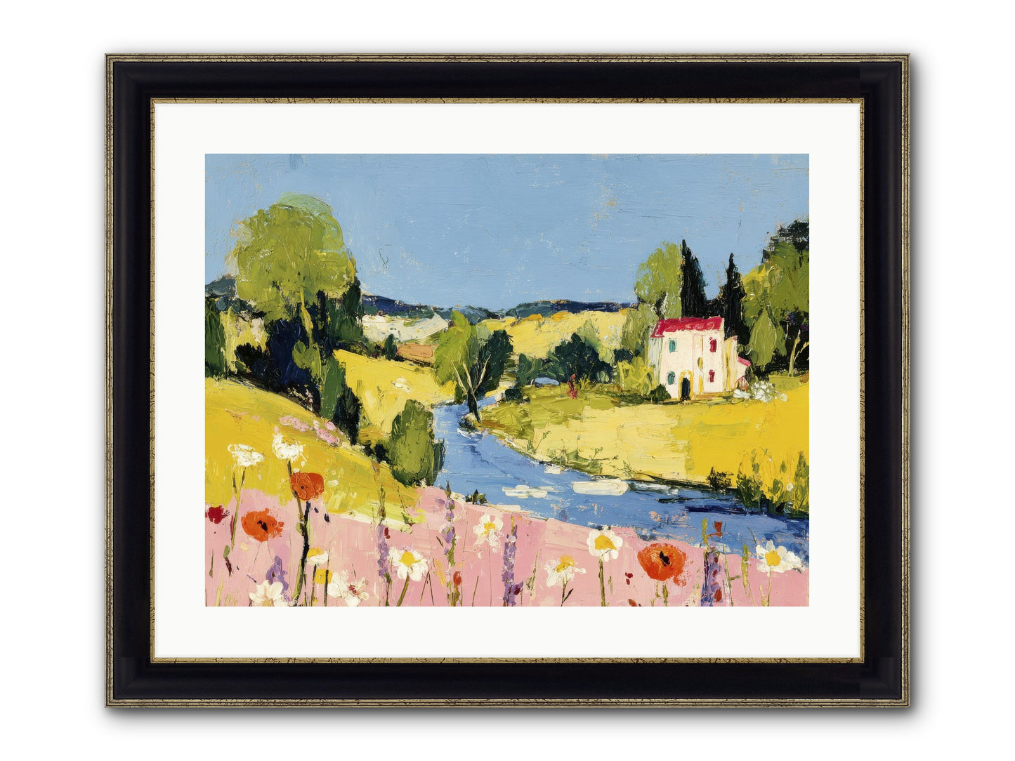 Where Time Stops Framed Print - Black & Gold 24x18