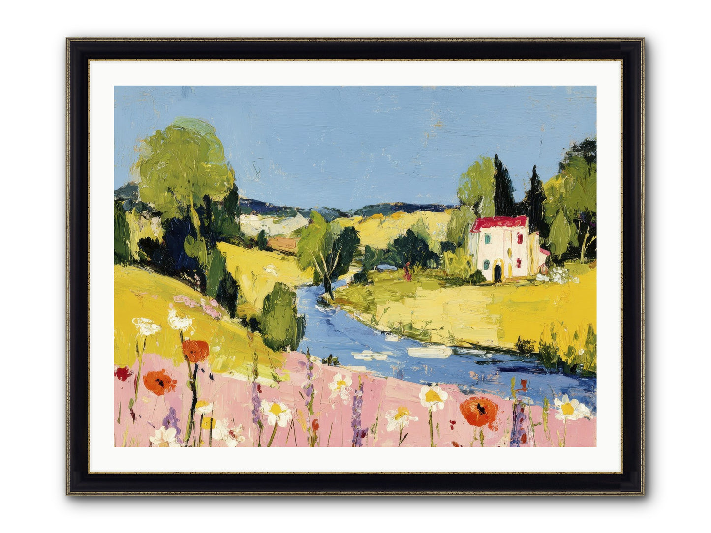 Where Time Stops Framed Print - Black & Gold 40x30