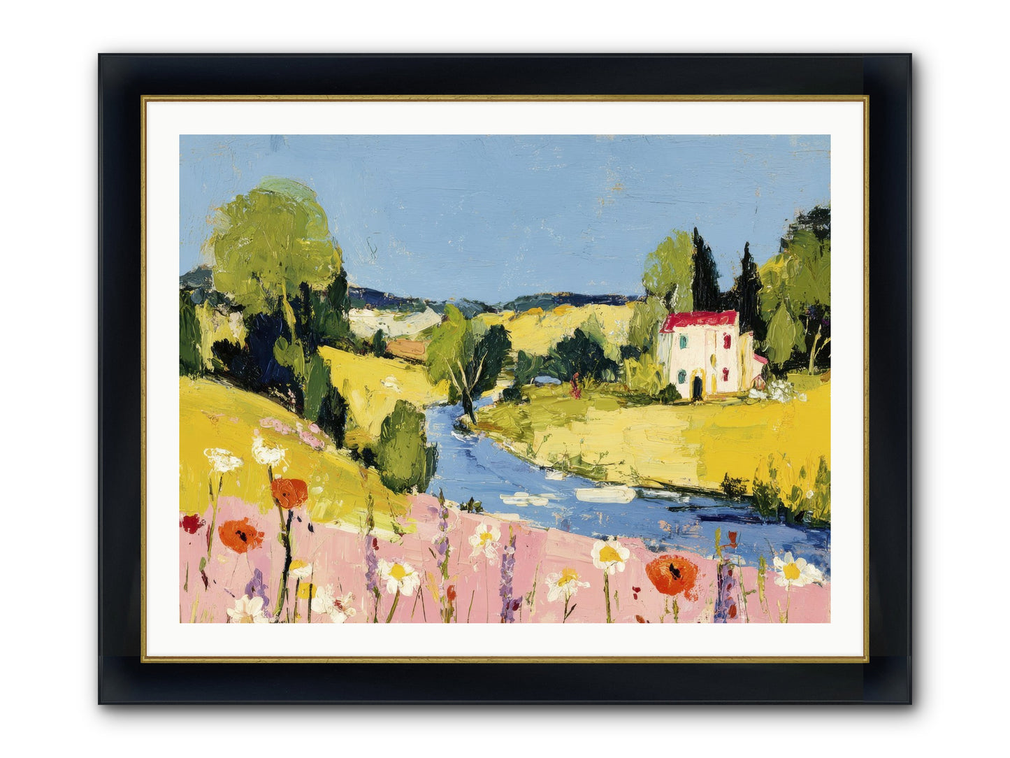 Where Time Stops Framed Print - Wide Black w/Gold 40x30