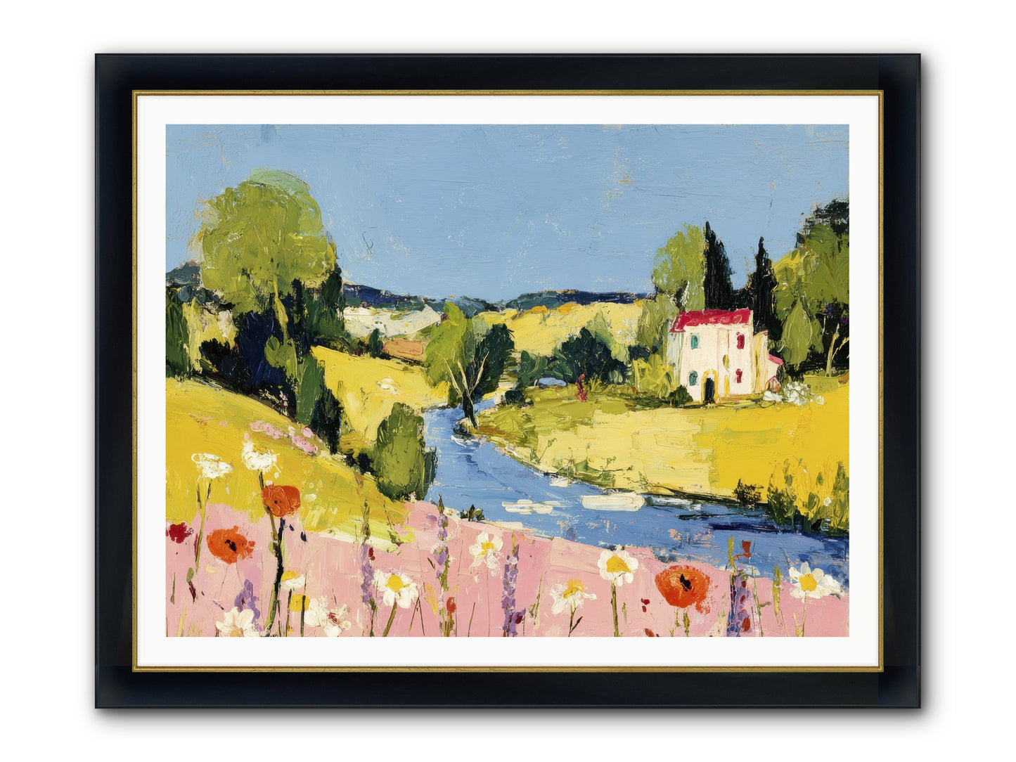 Where Time Stops Framed Print - Wide Black w/Gold 48x36