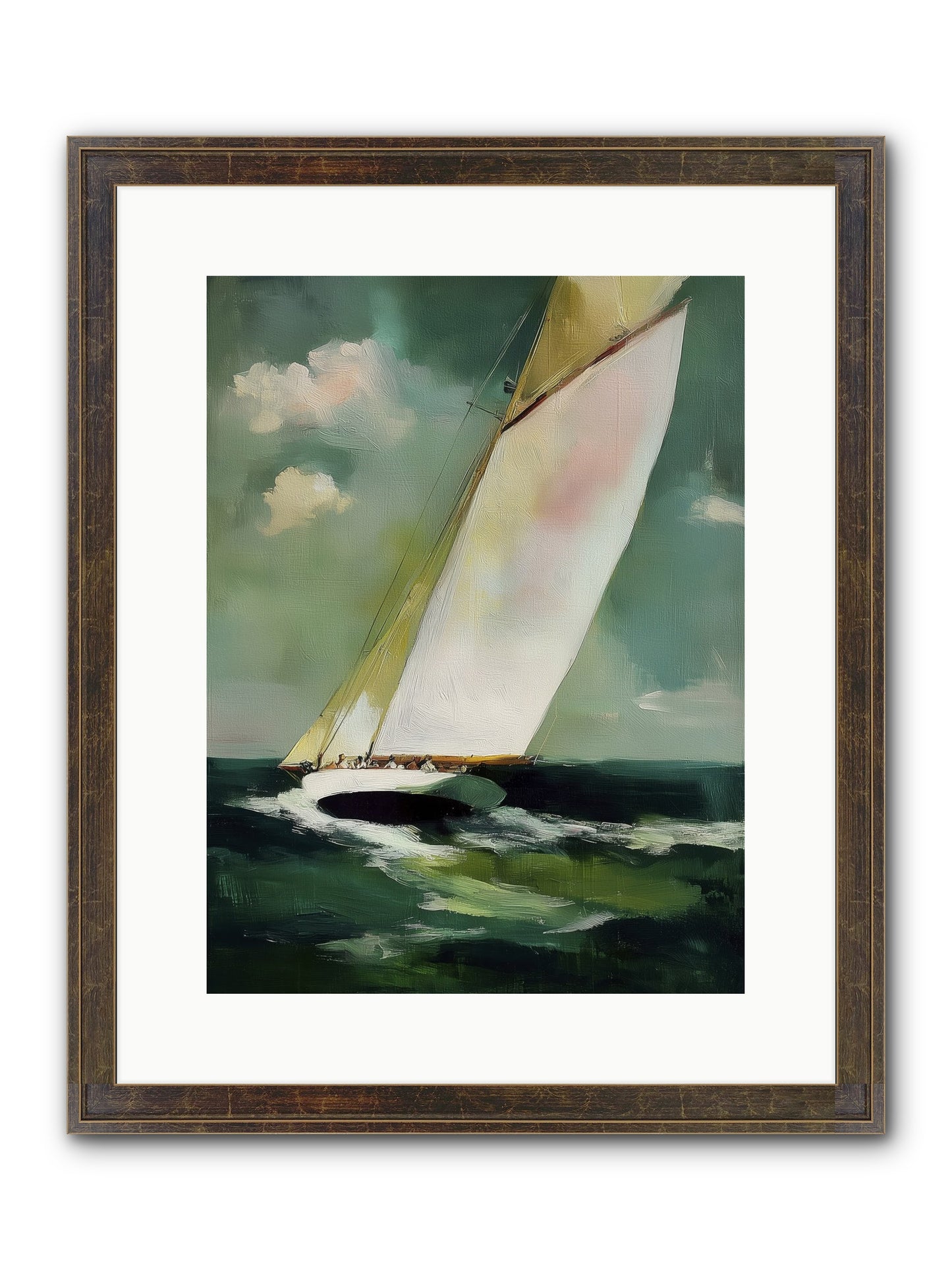 Where Waves Write Poetry Framed Print - Slimwoods Black/Gold 12x16