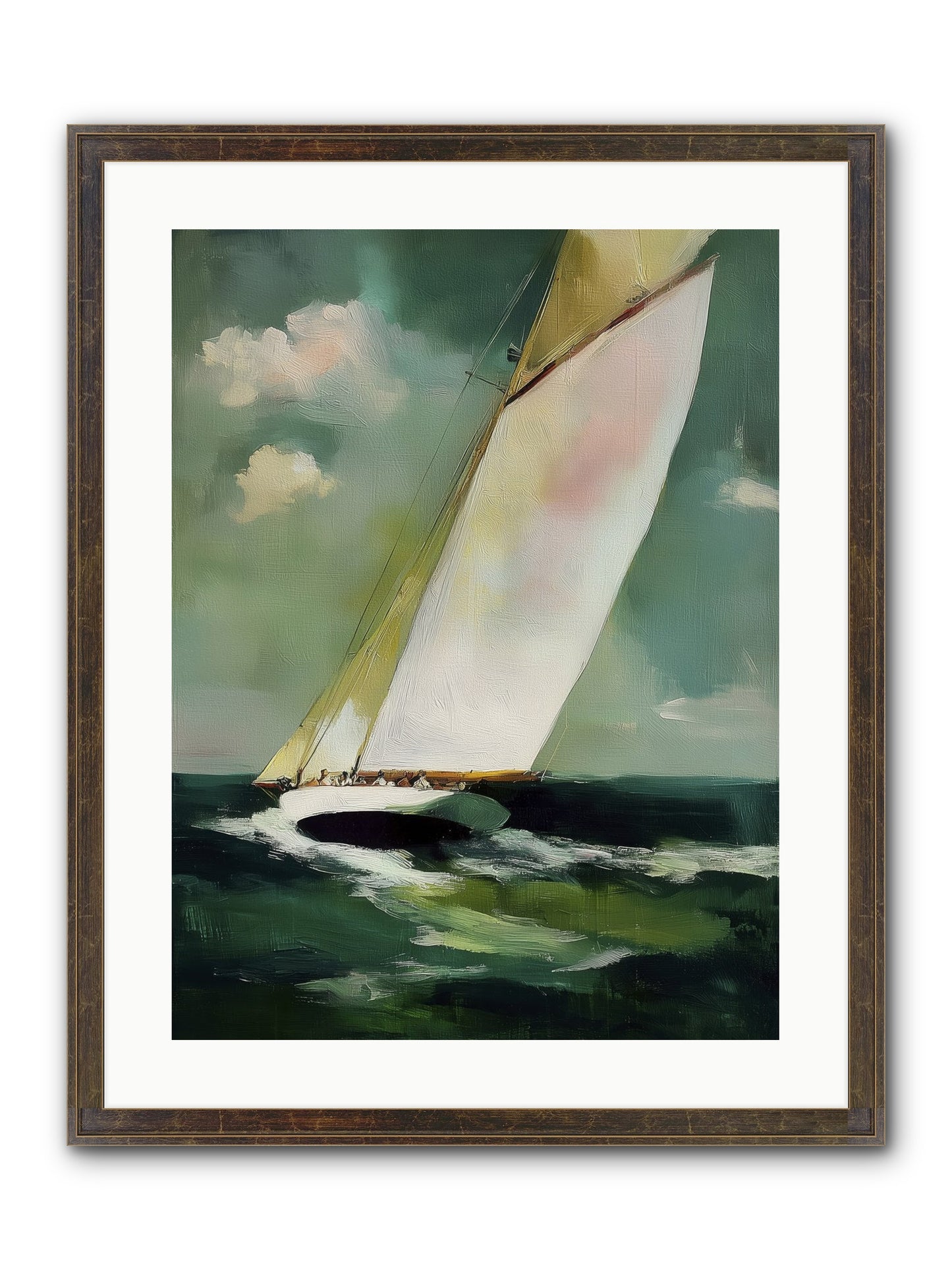 Where Waves Write Poetry Framed Print - Slimwoods Black/Gold 18x24