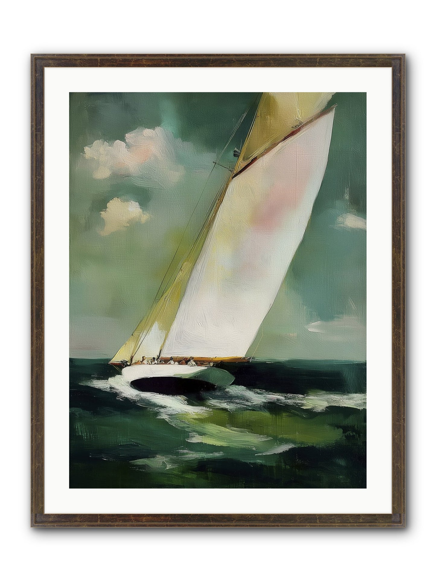 Where Waves Write Poetry Framed Print - Slimwoods Black/Gold 24x32