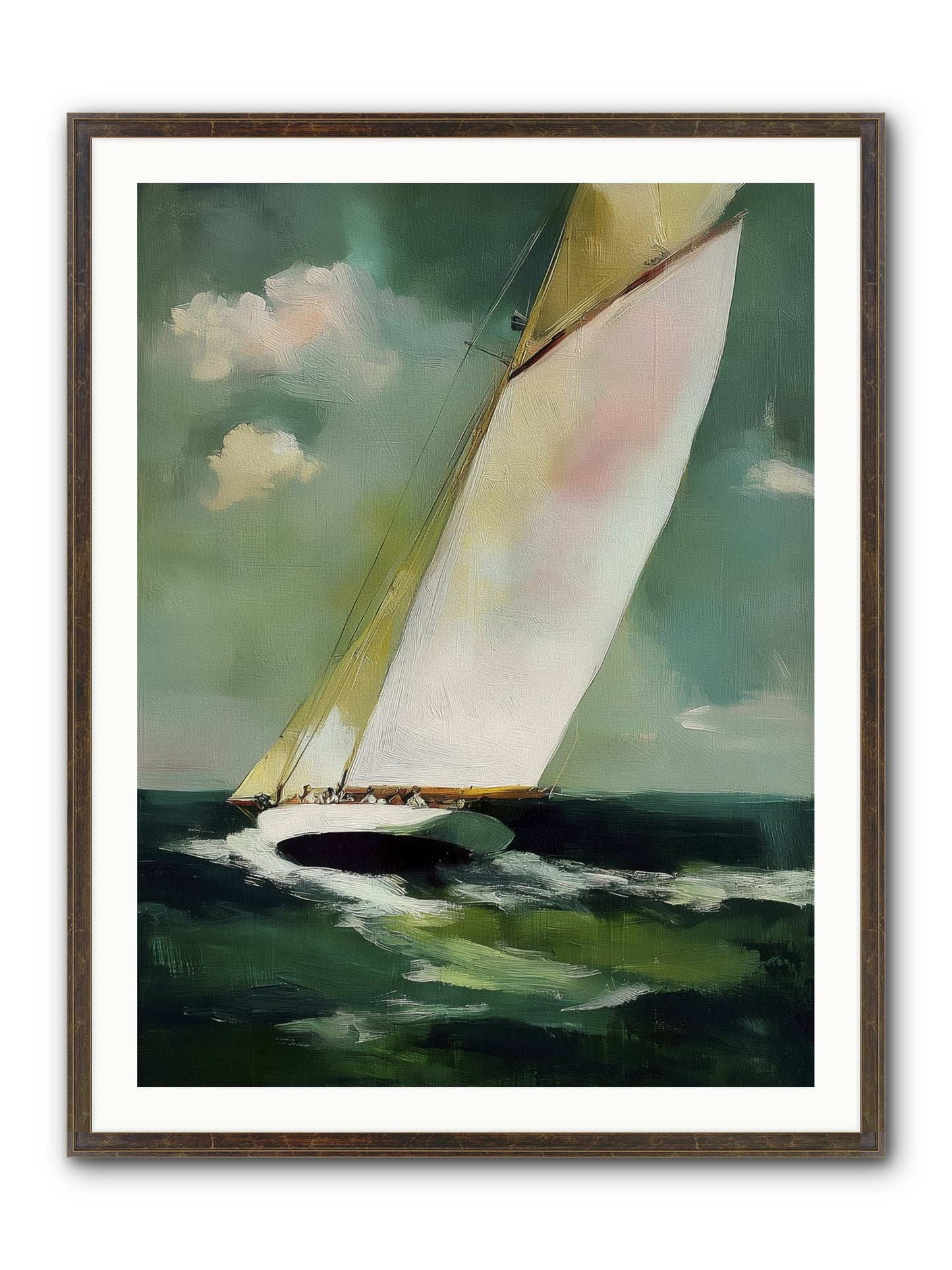 Where Waves Write Poetry Framed Print - Slimwoods Black/Gold 30x40