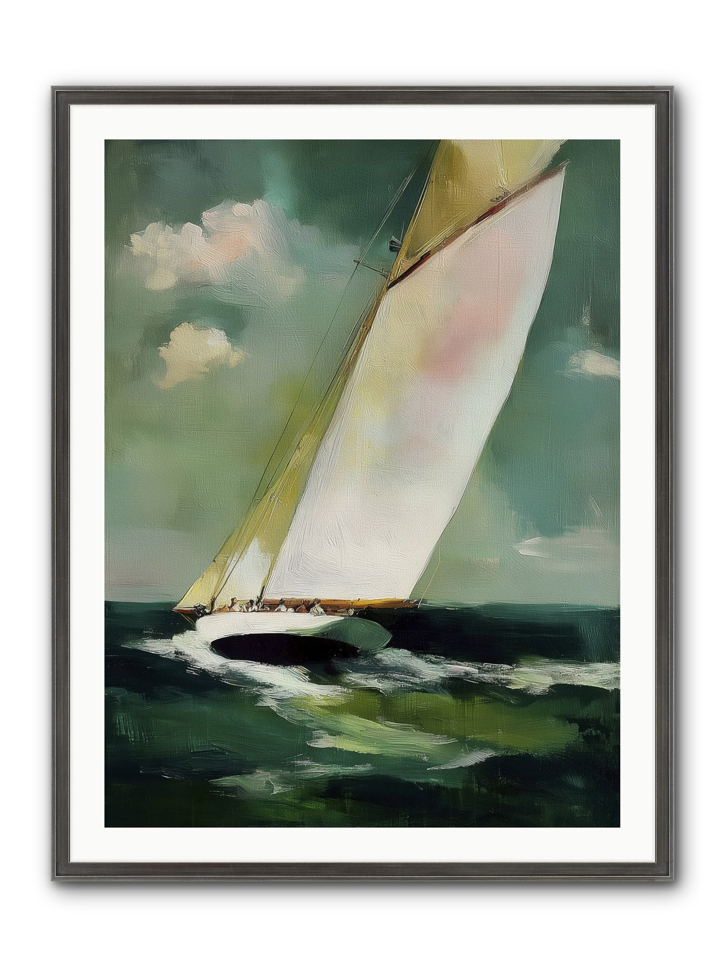 Where Waves Write Poetry Framed Print - Slimwoods Black/Silver 30x40