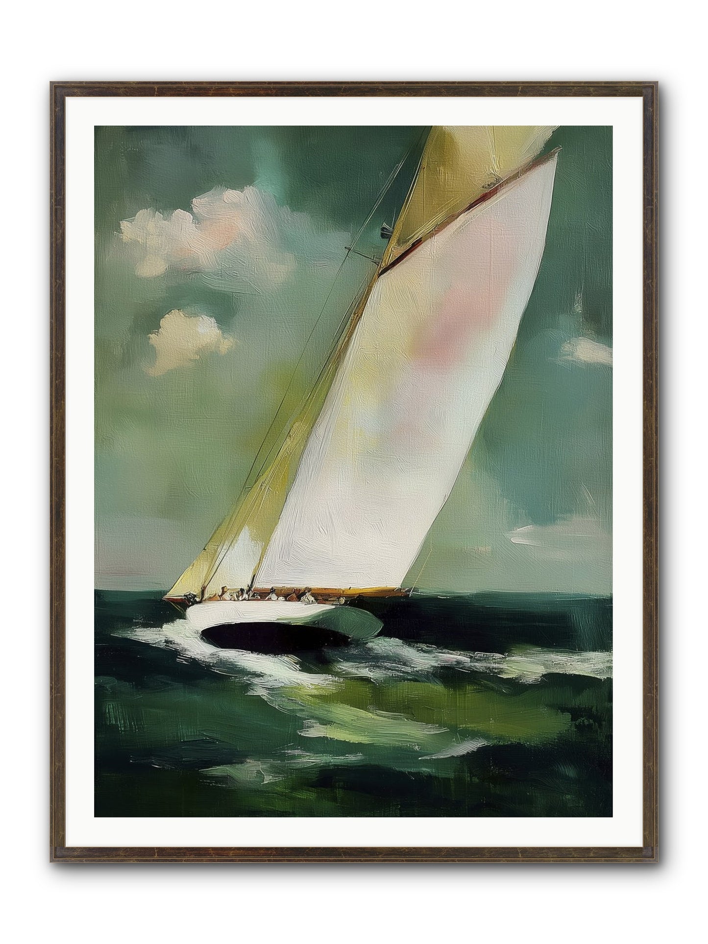 Where Waves Write Poetry Framed Print - Slimwoods Black/Gold 36x48