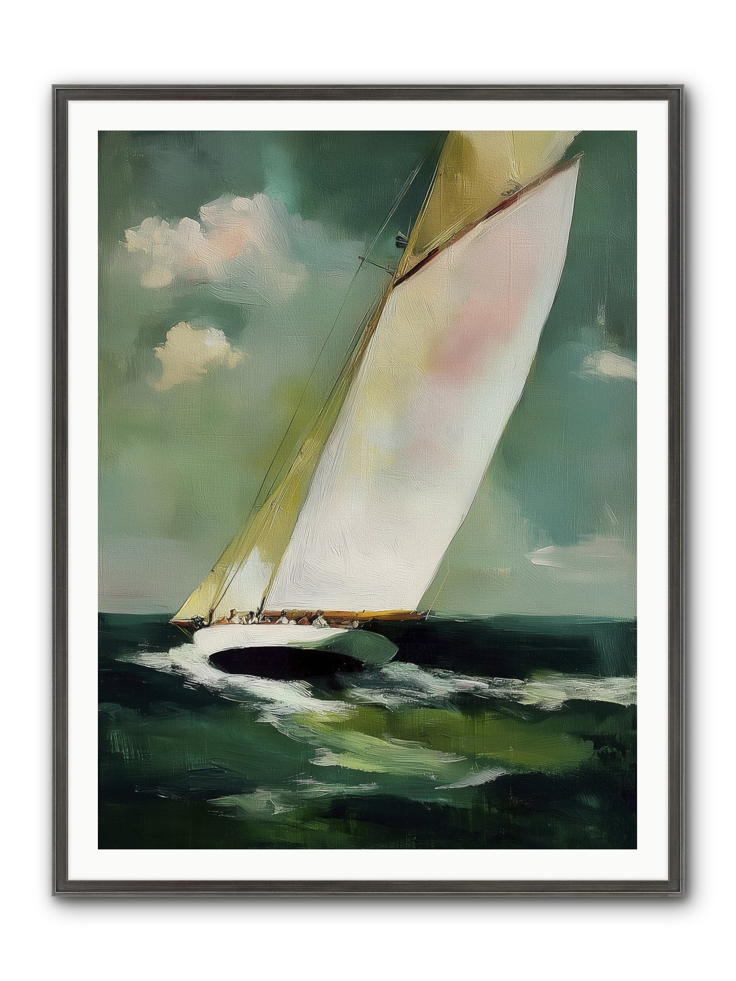 Where Waves Write Poetry Framed Print - Slimwoods Black/Silver 36x48