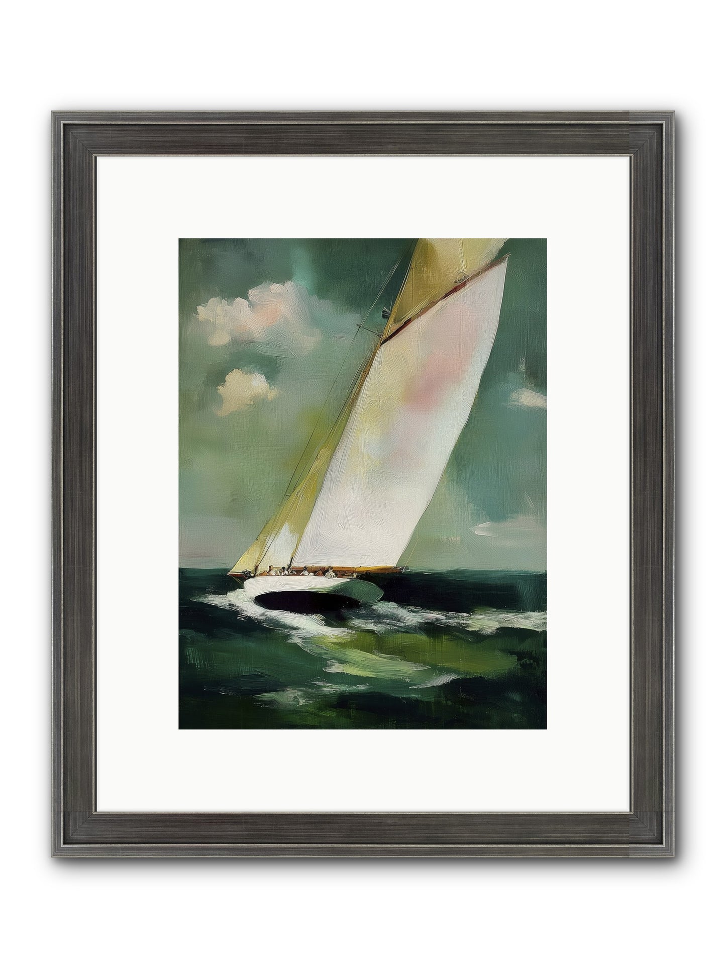 Where Waves Write Poetry Framed Print - Slimwoods Black/Silver 9x12
