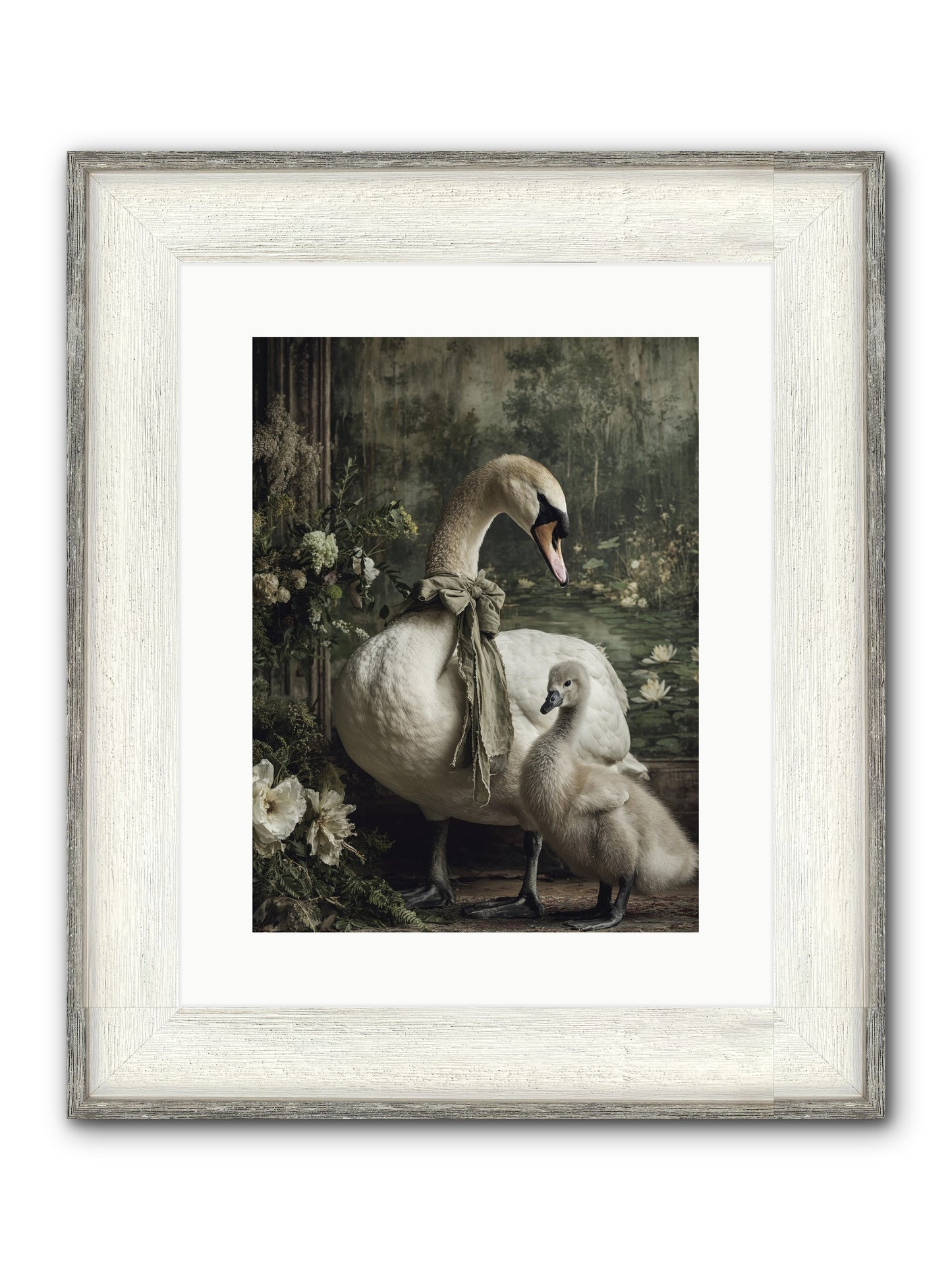 Where Whispers Live Framed Print - Driftwood White 12x16