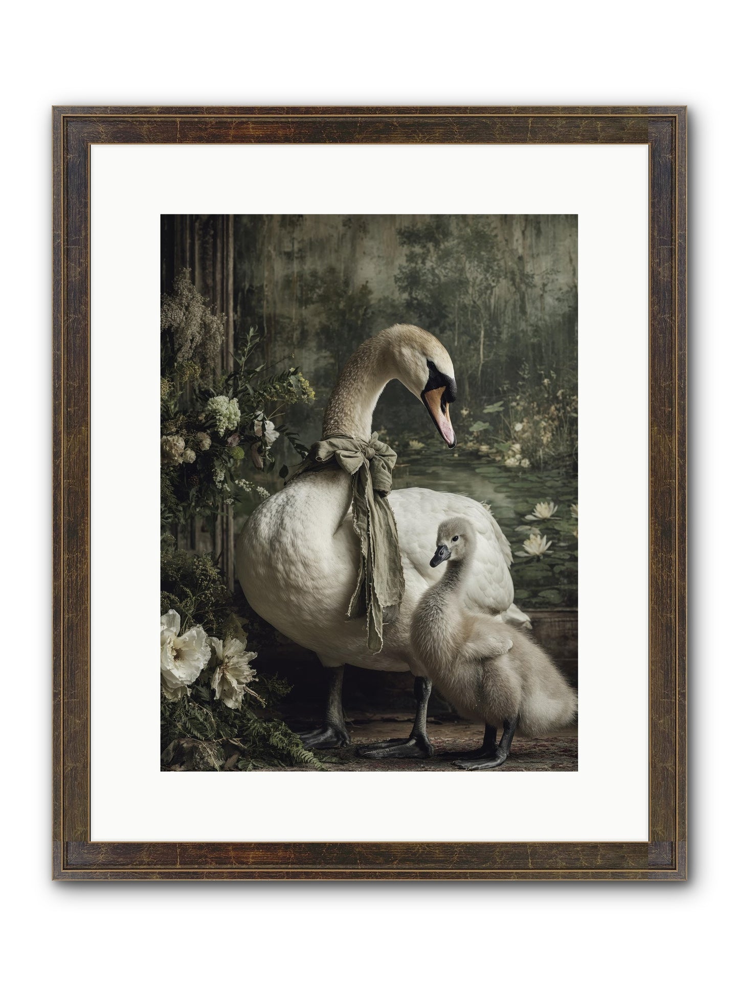 Where Whispers Live Framed Print - Slimwoods Black/Gold 12x16