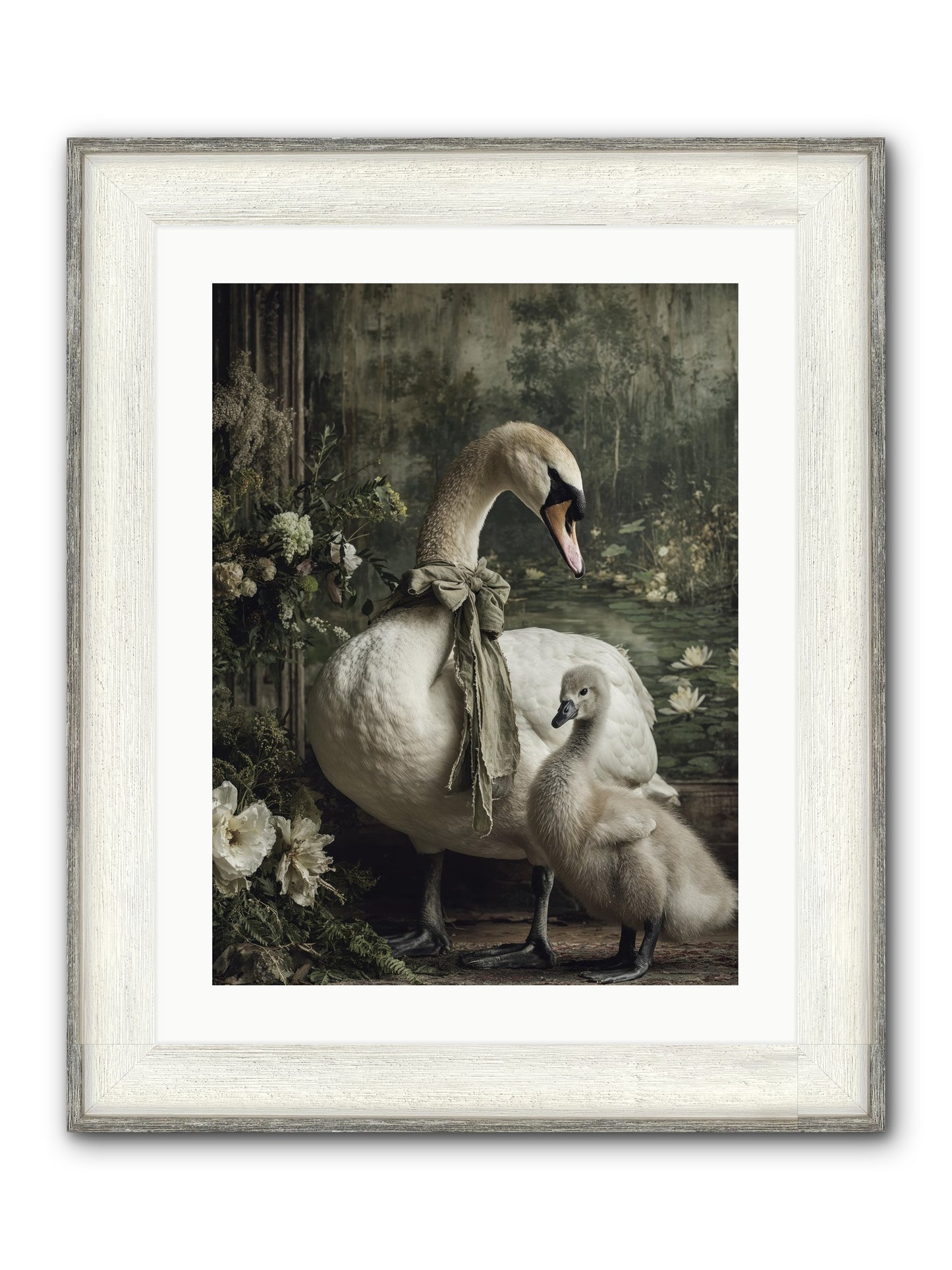 Where Whispers Live Framed Print - Driftwood White 18x24