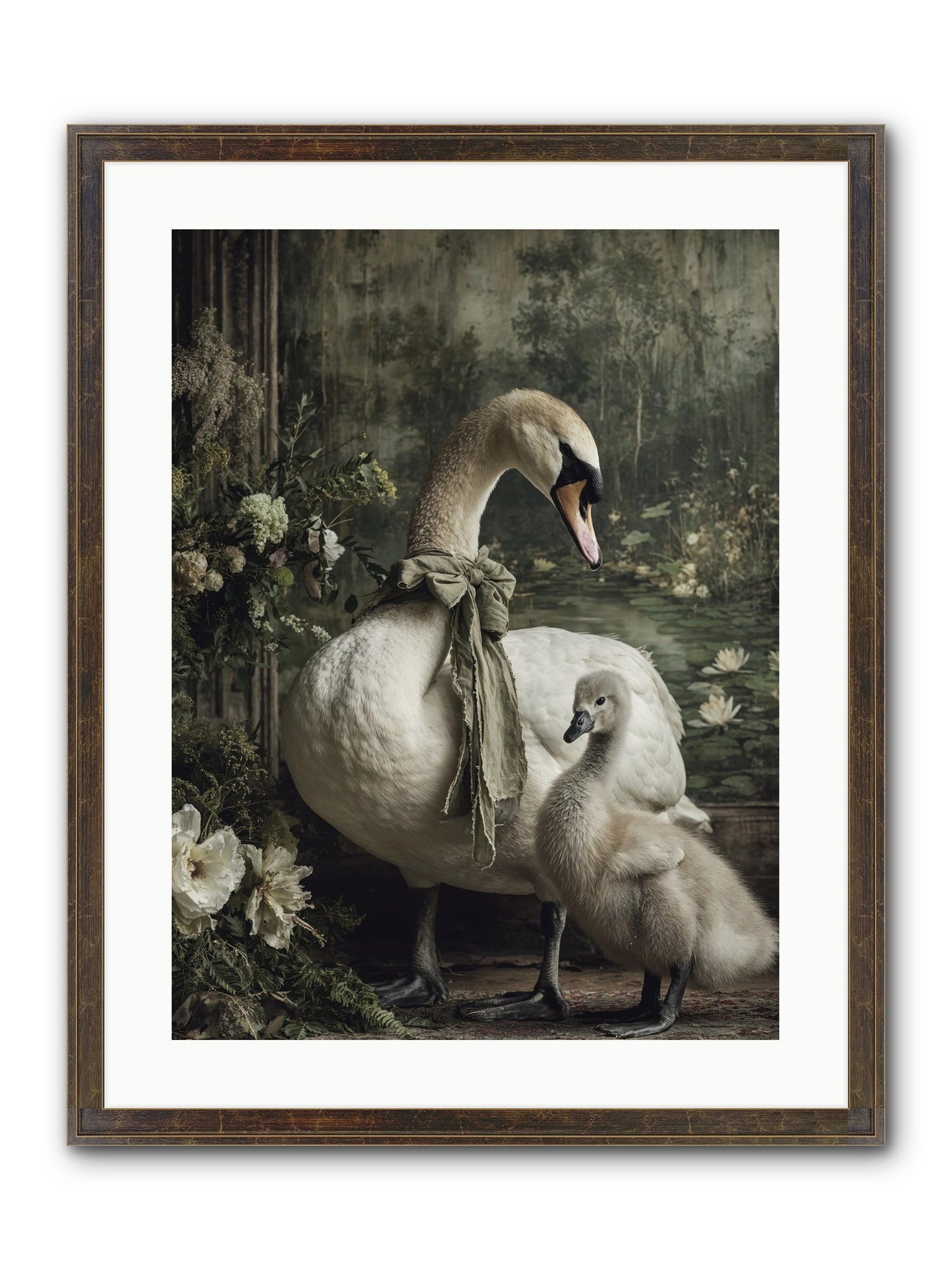 Where Whispers Live Framed Print - Slimwoods Black/Gold 18x24