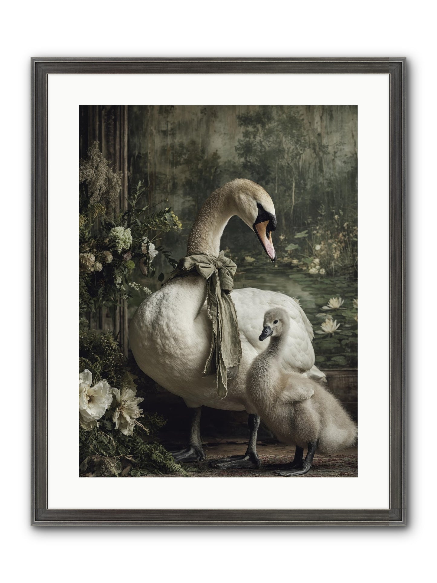 Where Whispers Live Framed Print - Slimwoods Black/Silver 18x24