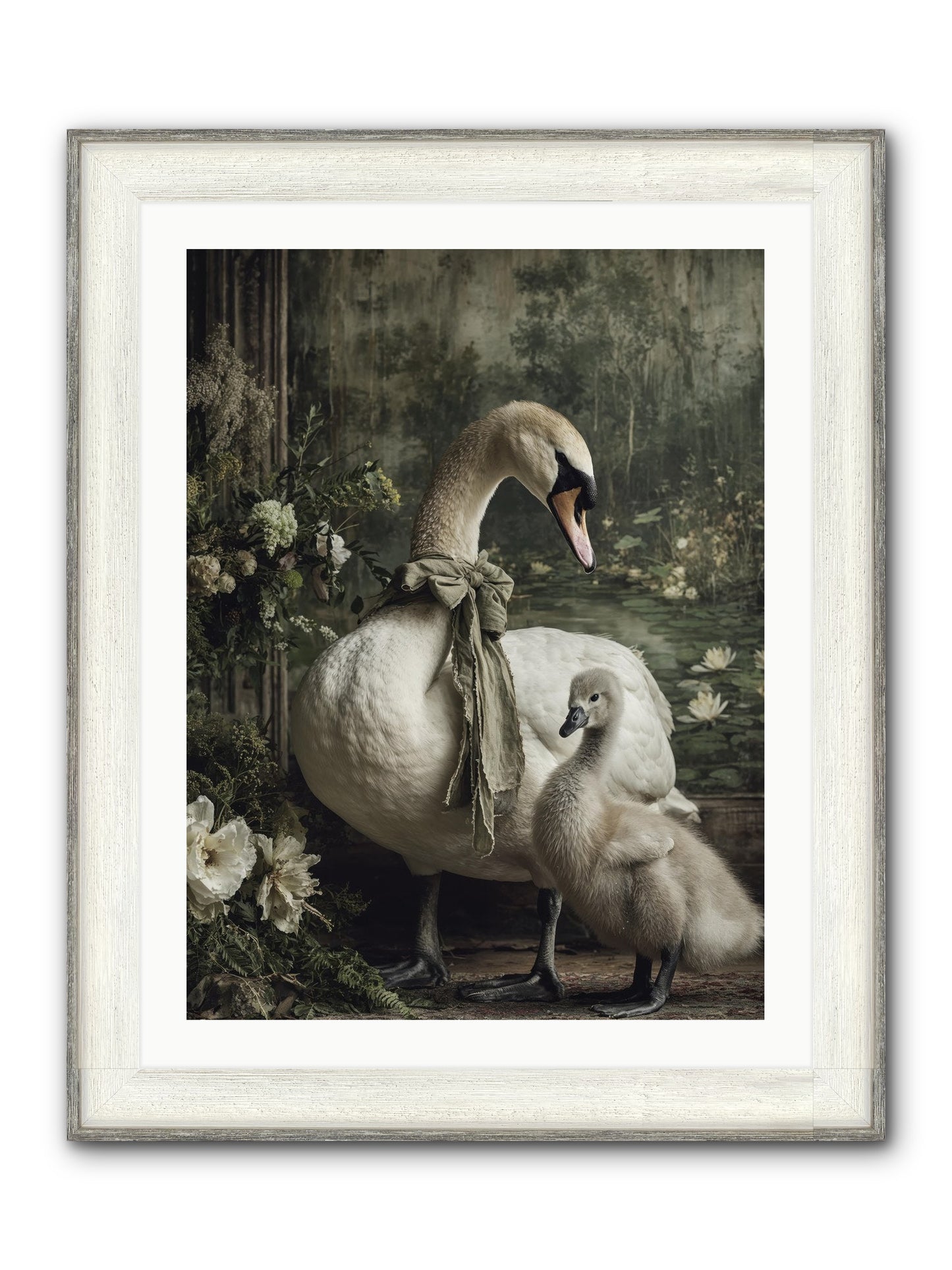 Where Whispers Live Framed Print - Driftwood White 24x32