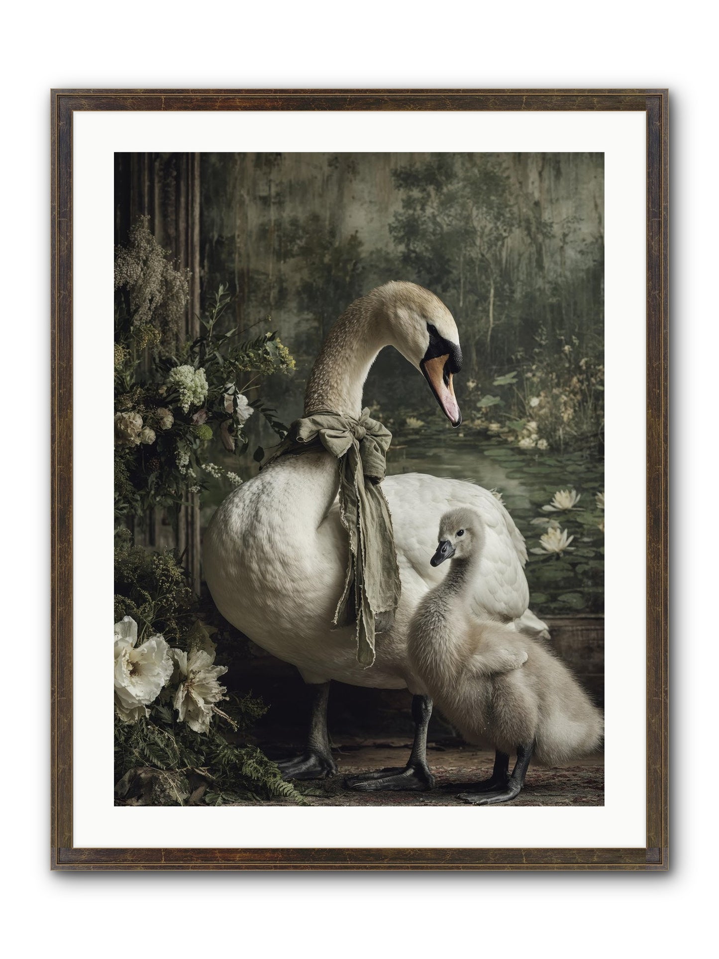 Where Whispers Live Framed Print - Slimwoods Black/Gold 24x32
