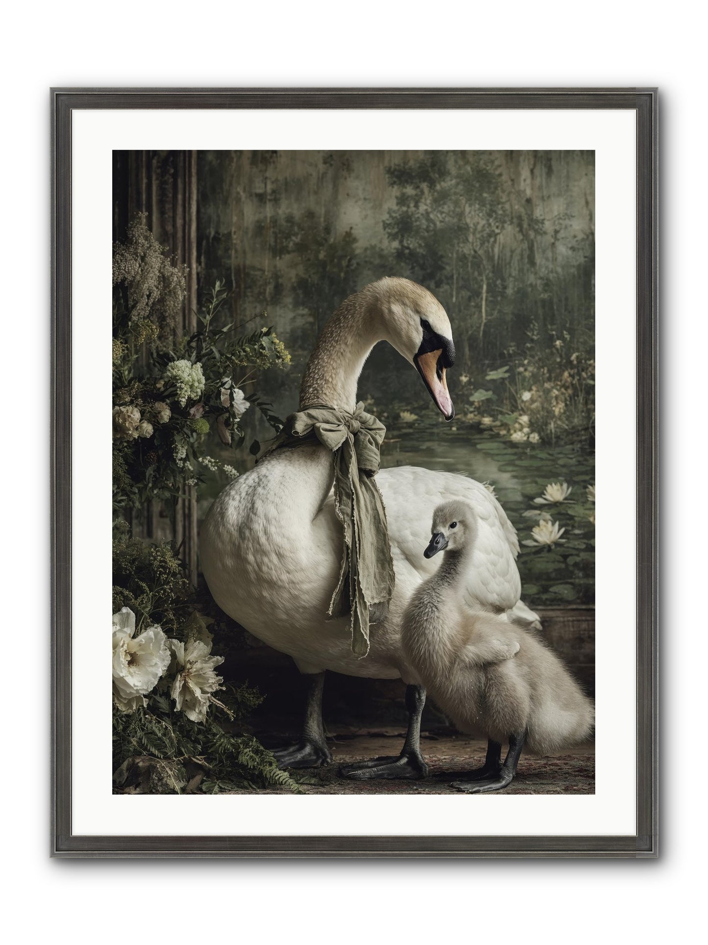 Where Whispers Live Framed Print - Slimwoods Black/Silver 24x32