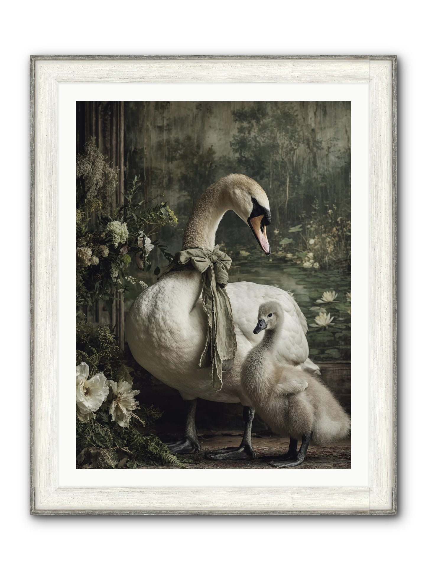 Where Whispers Live Framed Print - Driftwood White 30x40