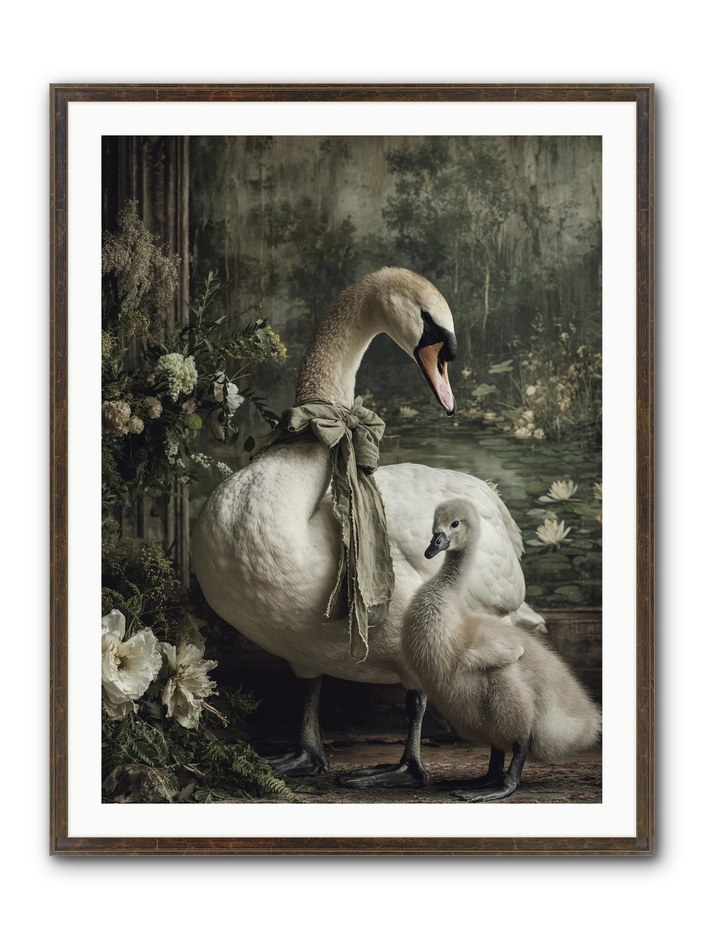 Where Whispers Live Framed Print - Slimwoods Black/Gold 30x40
