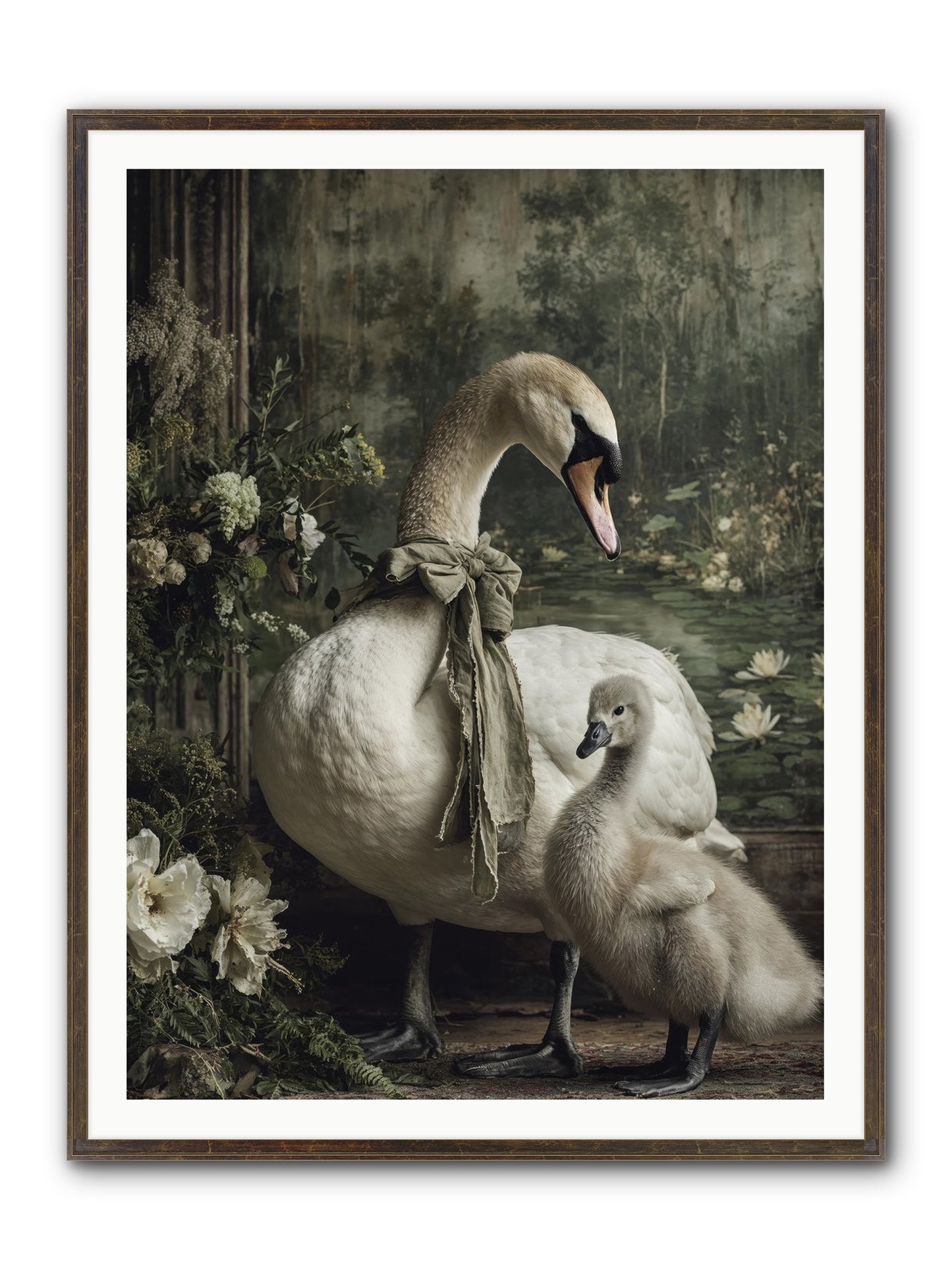 Where Whispers Live Framed Print - Slimwoods Black/Gold 36x48