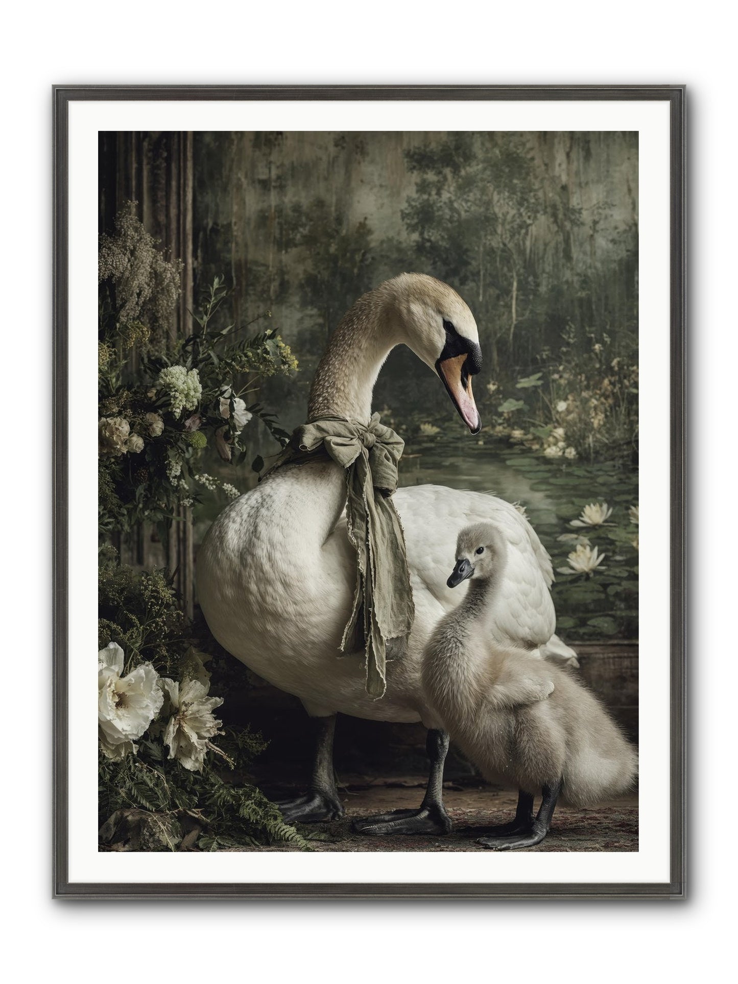 Where Whispers Live Framed Print - Slimwoods Black/Silver 36x48