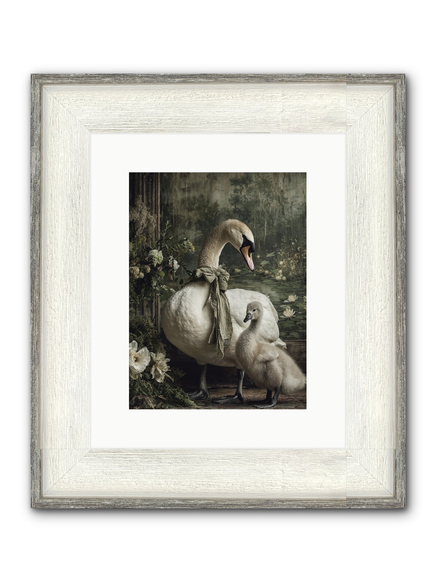 Where Whispers Live Framed Print - Driftwood White 9x12