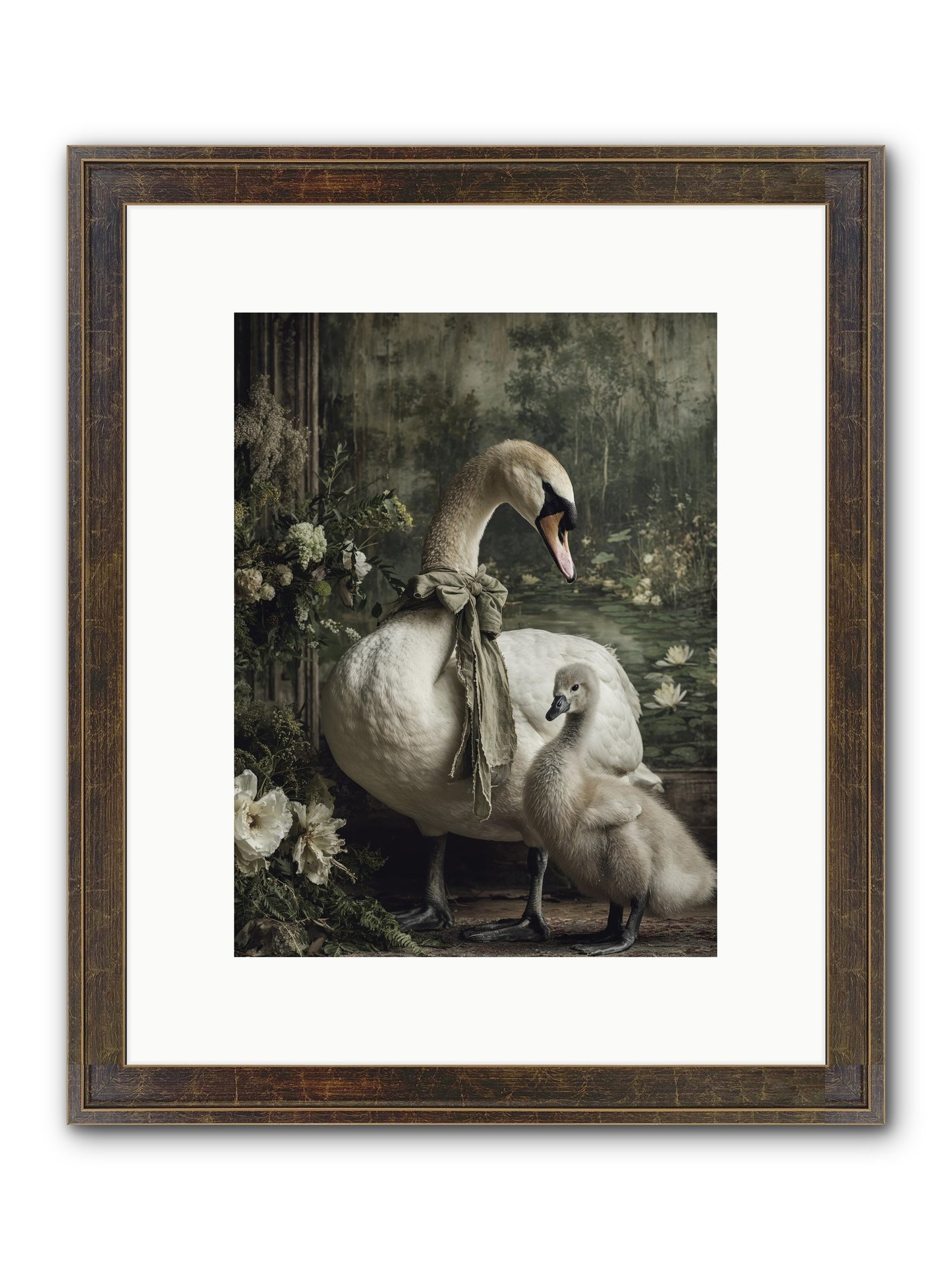Where Whispers Live Framed Print - Slimwoods Black/Gold 9x12